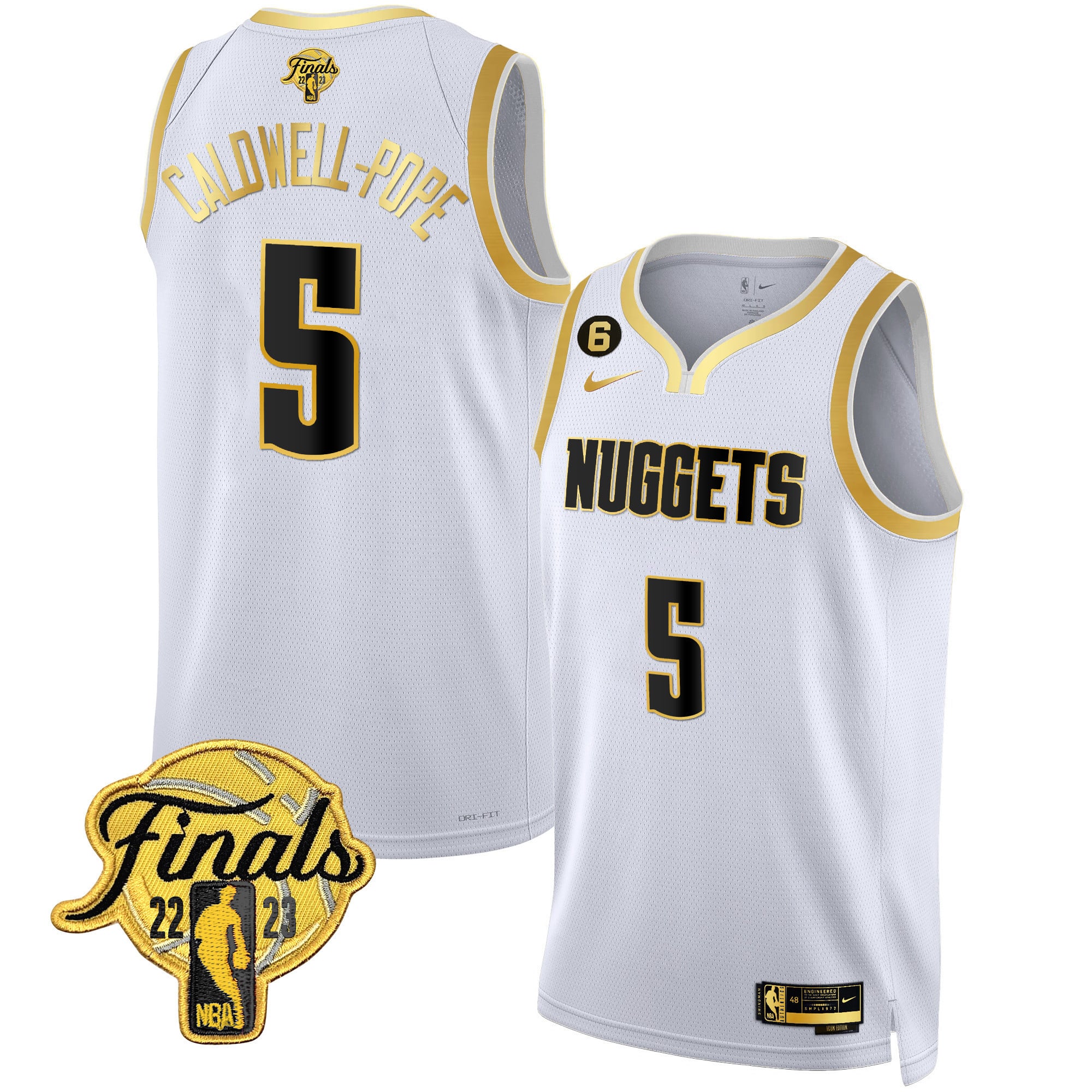 Men's Denver Nuggets 2023 Finals Patch Gold Jersey - All Stitched - Image 38