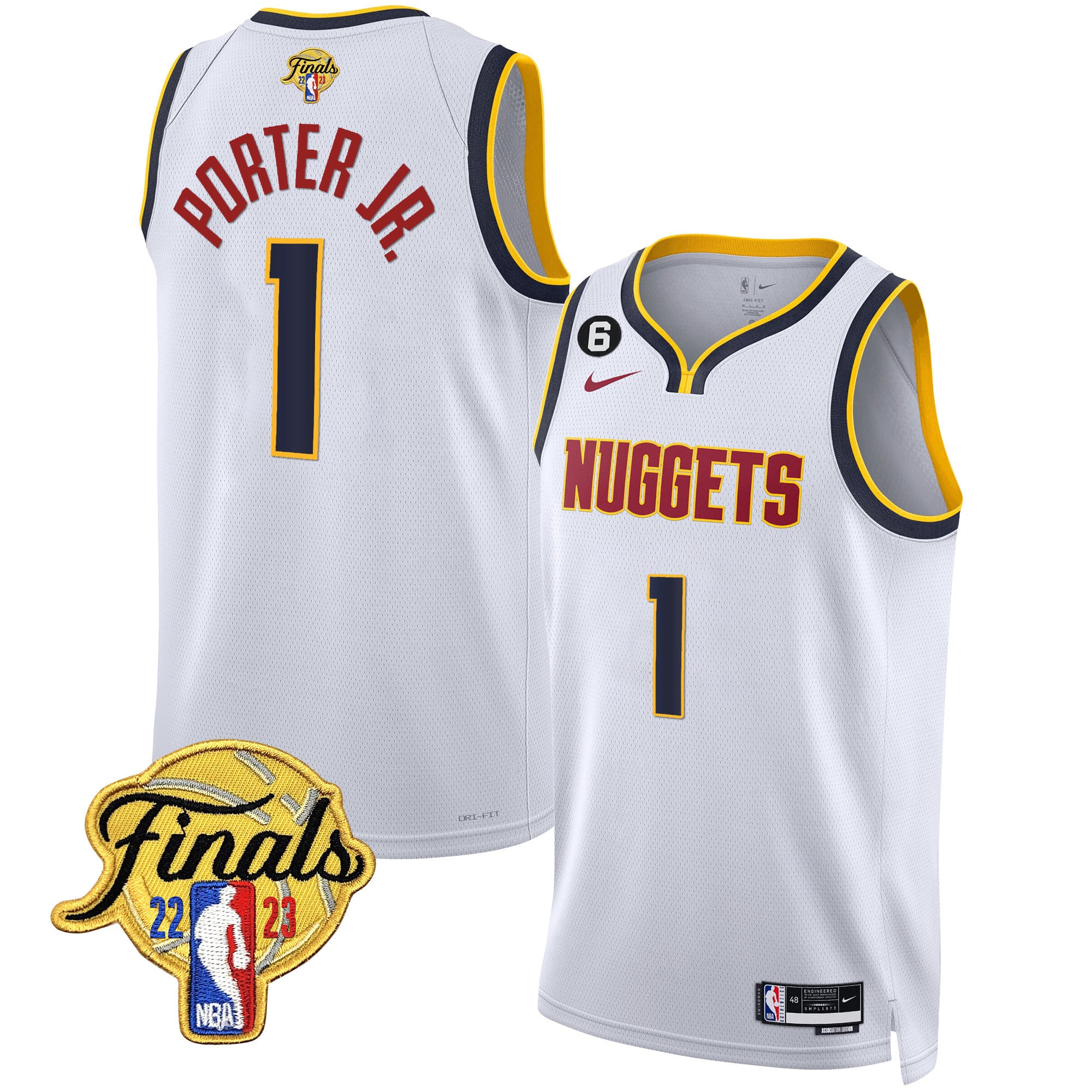 Men's Denver Nuggets 2023 Finals Patch Gold Jersey - All Stitched - Image 22
