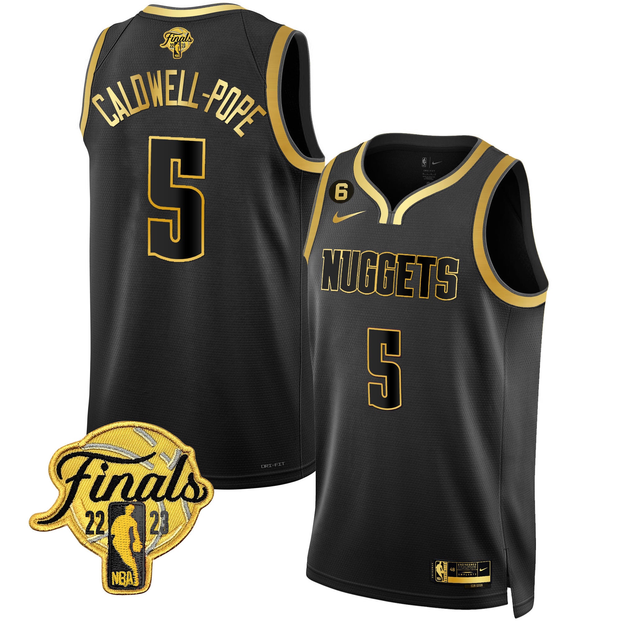 Men's Denver Nuggets 2023 Finals Patch Gold Jersey - All Stitched - Image 32