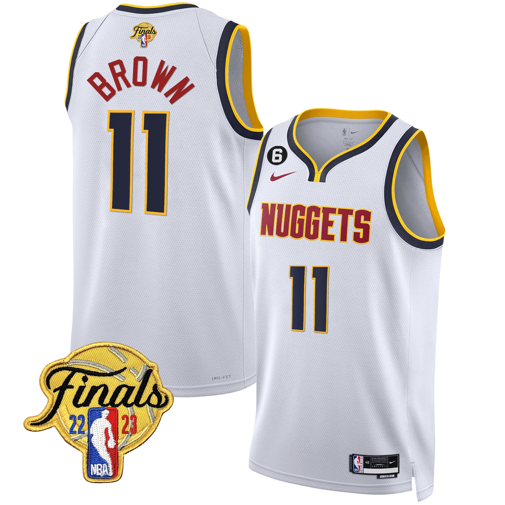 Men's Denver Nuggets 2023 Finals Patch Gold Jersey - All Stitched - Image 24