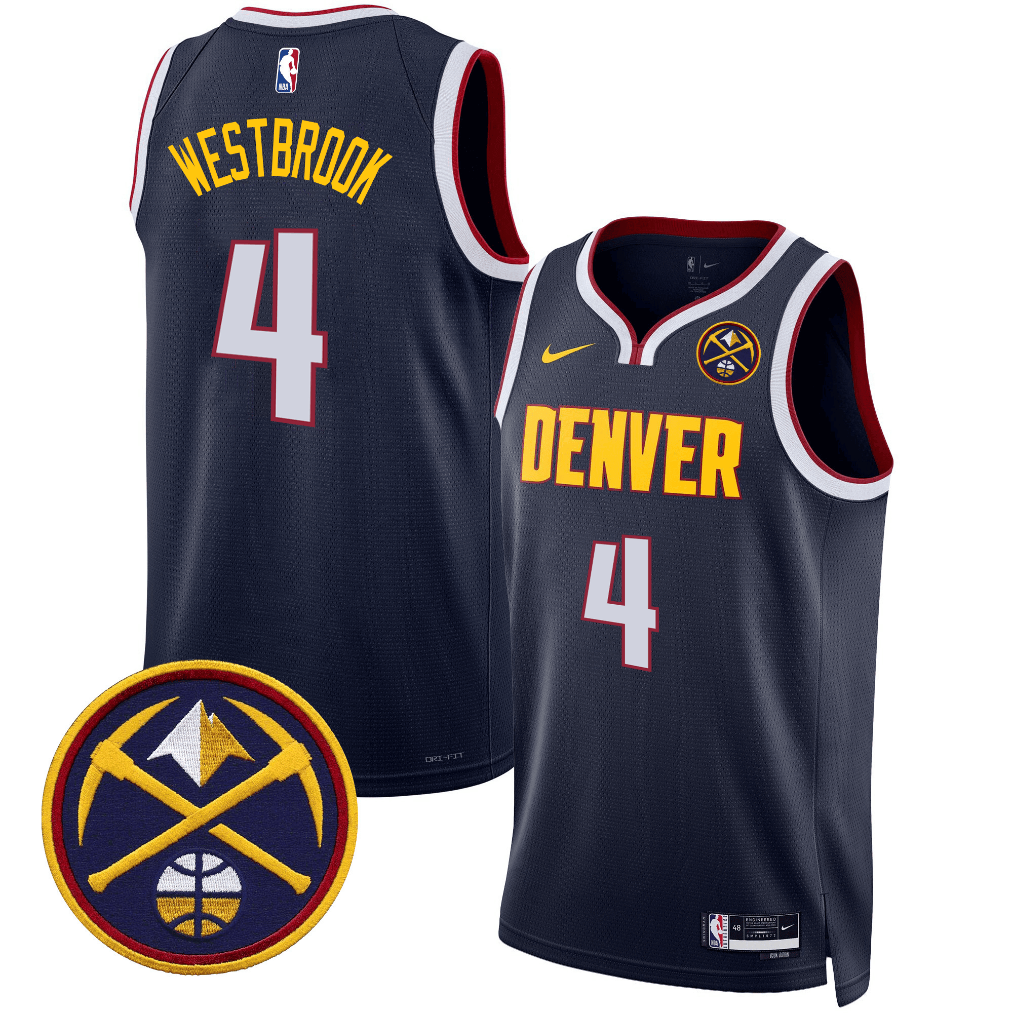 Men's Denver Nuggets Swingman Jersey - All Stitched - Image 24