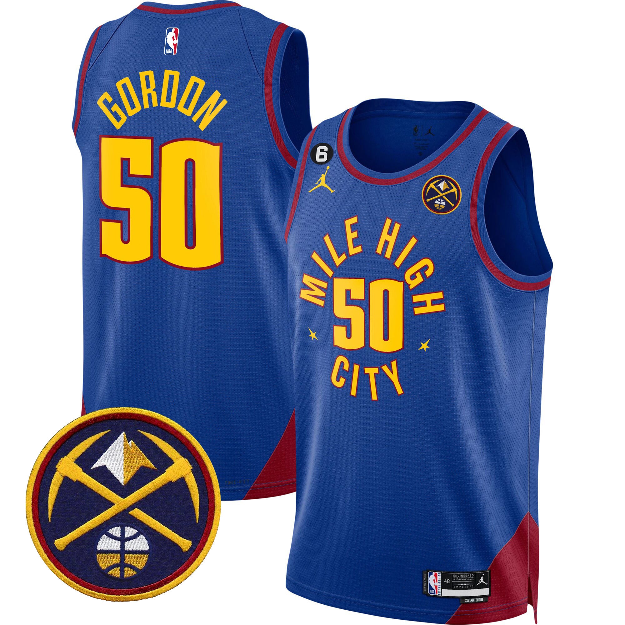 Men's Denver Nuggets Swingman Jersey - All Stitched - Image 16