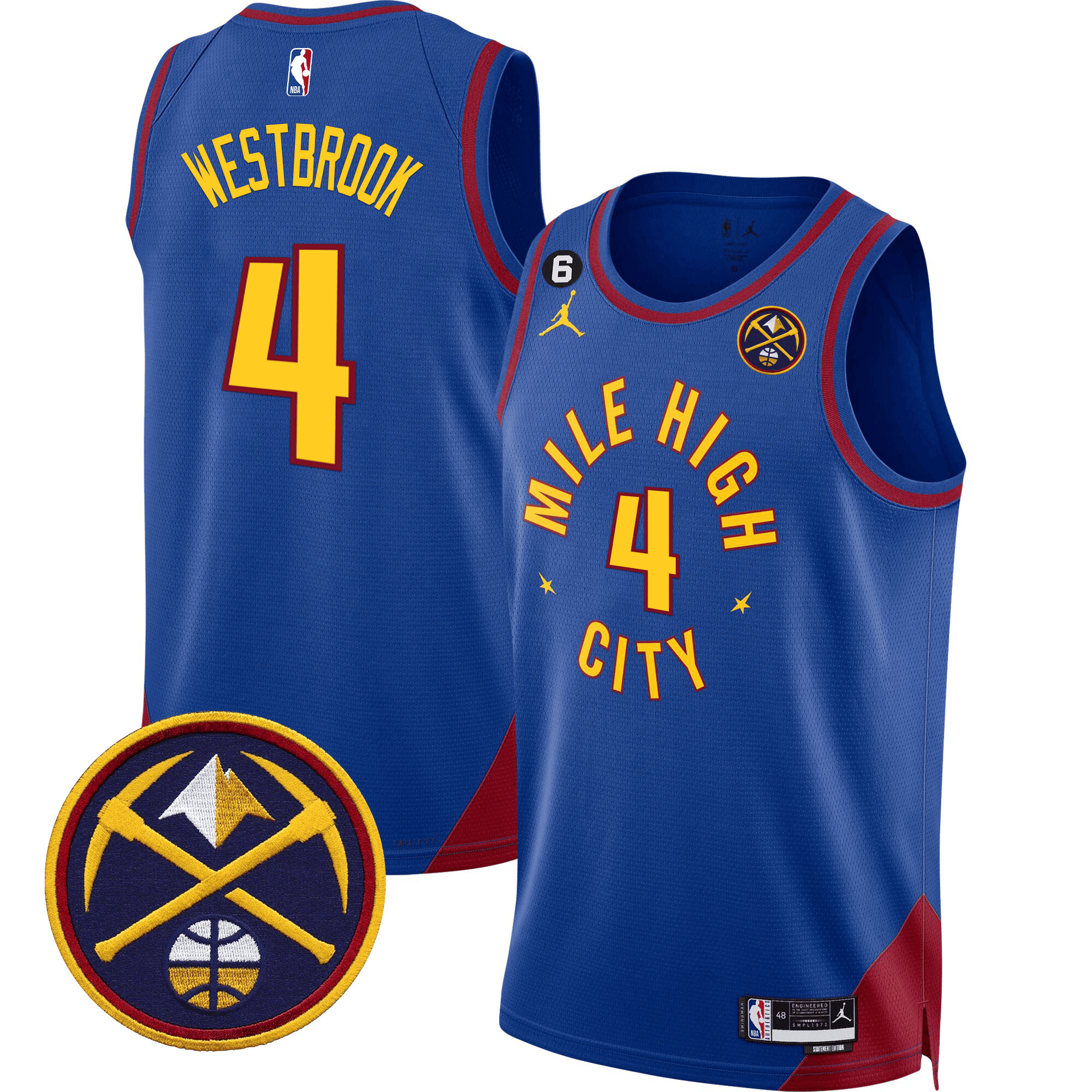 Men's Denver Nuggets Swingman Jersey - All Stitched - Image 18