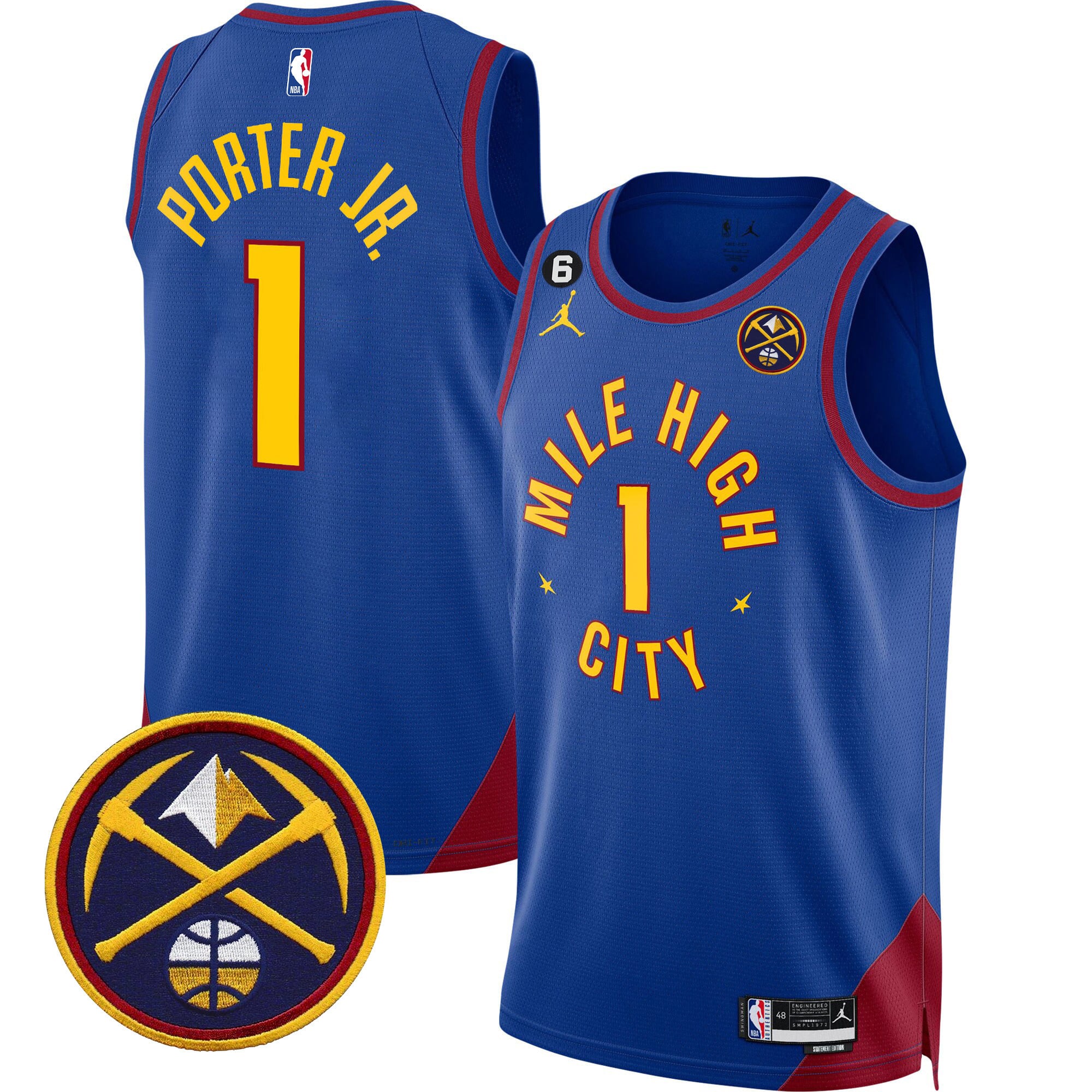 Men's Denver Nuggets Swingman Jersey - All Stitched - Image 15