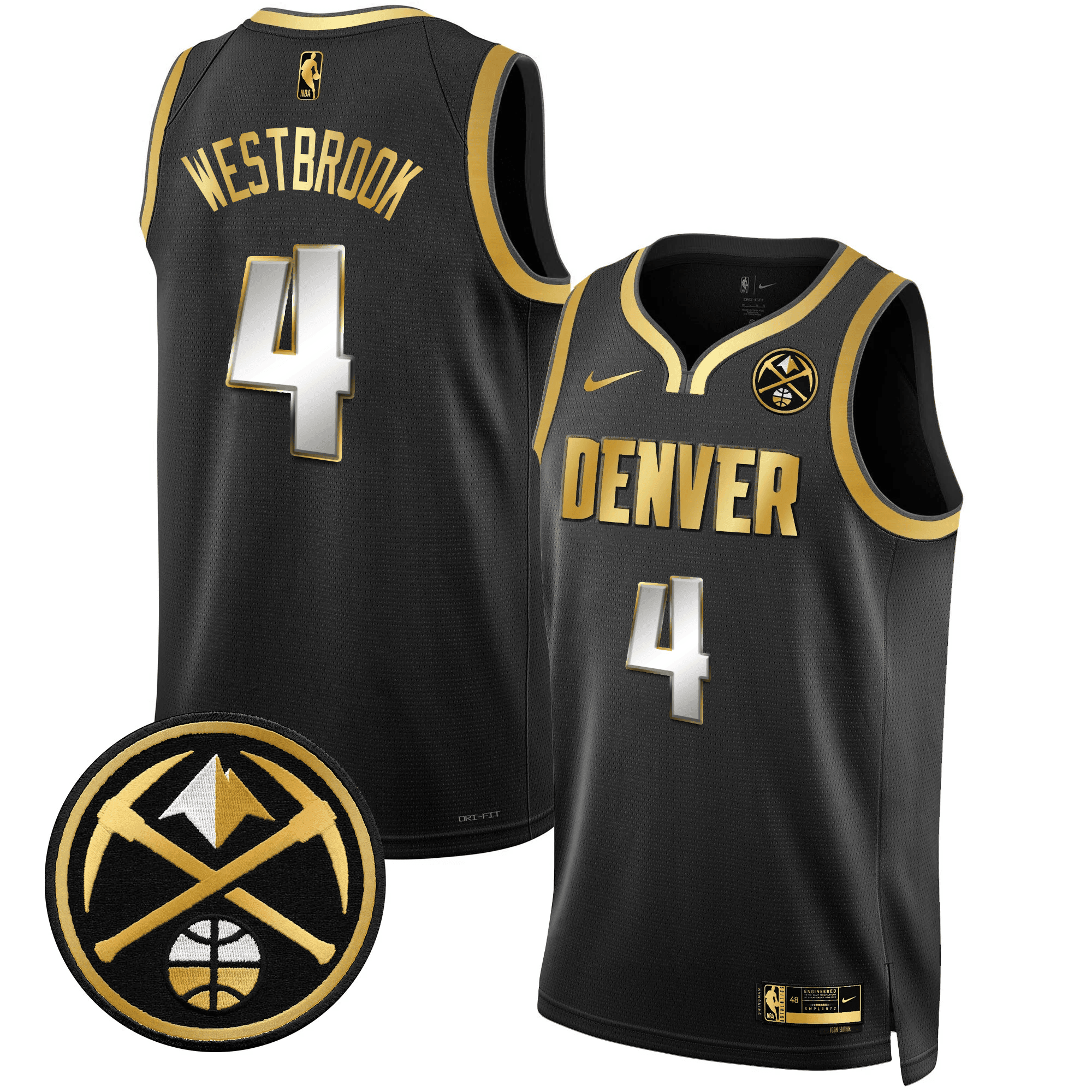 Men's Denver Nuggets Swingman Jersey - All Stitched - Image 12