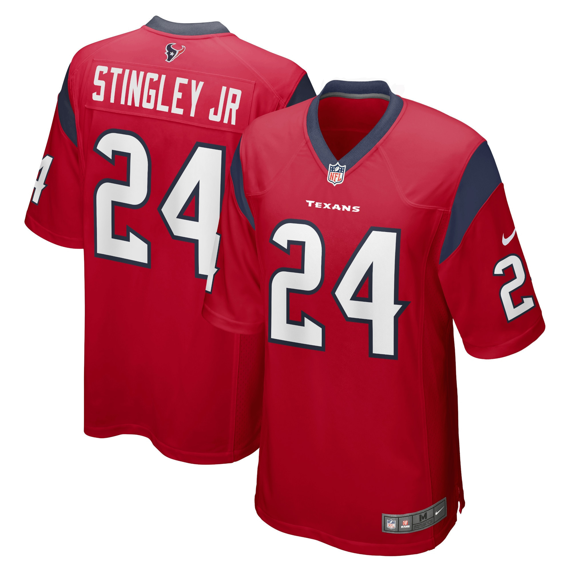 Men's Derek Stingley Jr. Houston Texans Game Red Red Jersey - All Stitched