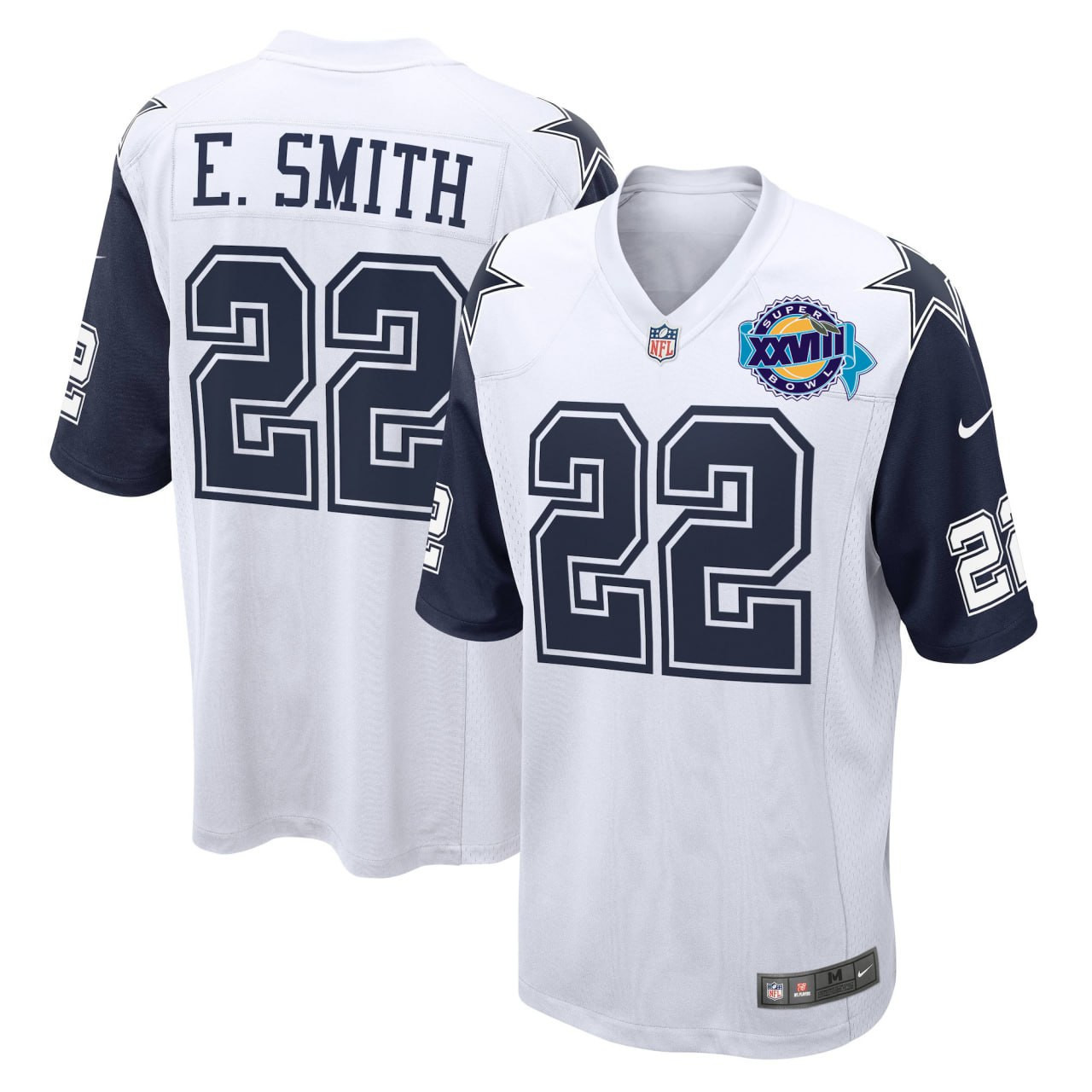 Men's Emmitt Smith Dallas Cowboys Color Rush Super Bowl Patch Emmitt Smith Jersey - All Stitched