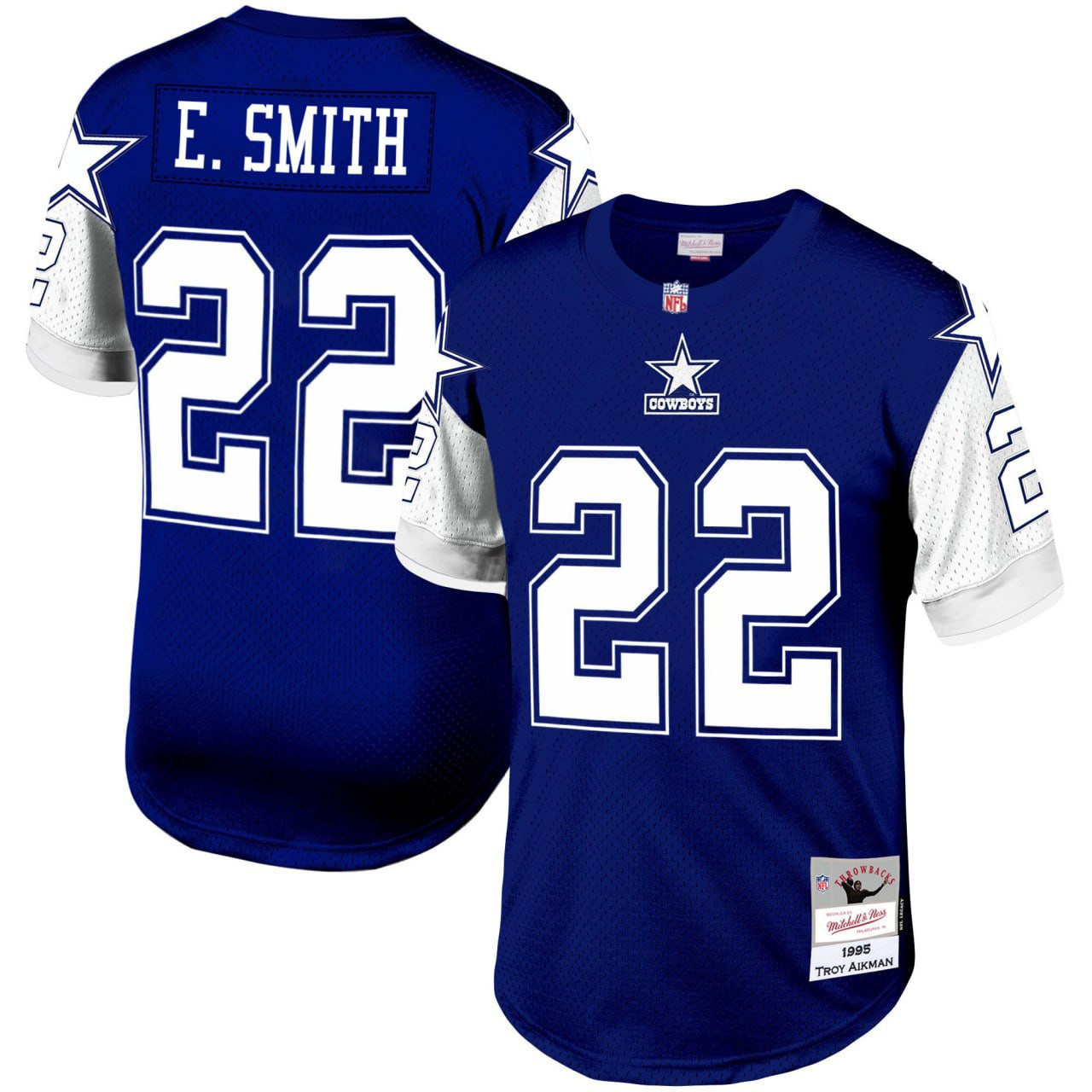 Men's Emmitt Smith Dallas Cowboys Navy 1995 Legacy Navy Jersey - All Stitched