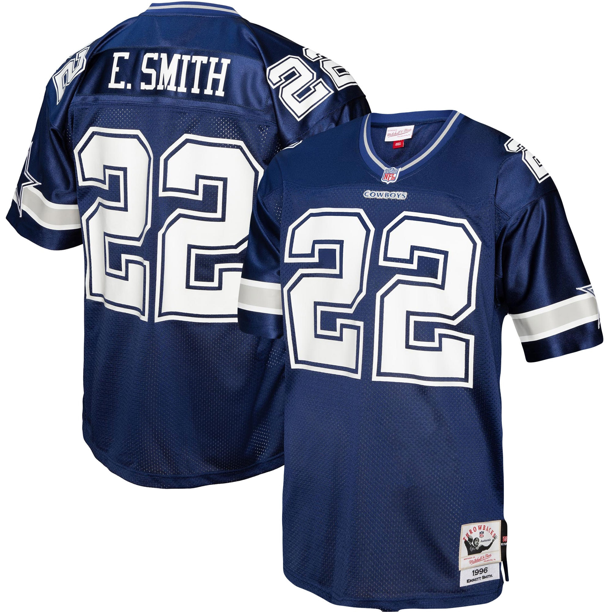 Men's Emmitt Smith Dallas Cowboys Navy Jersey - All Stitched