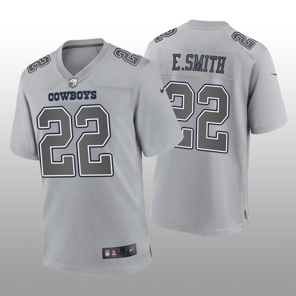 Men's Emmitt Smith Dallas Cowboys Silver Jersey - All Stitched