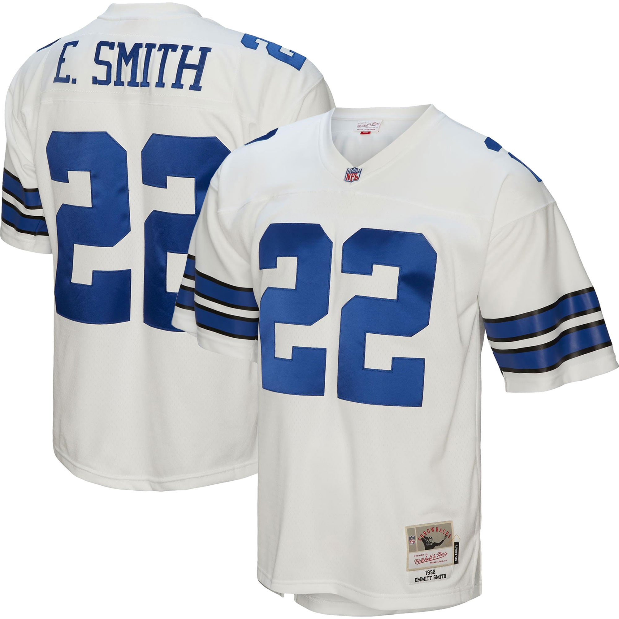 Men's Emmitt Smith Dallas Cowboys White Jersey - All Stitched