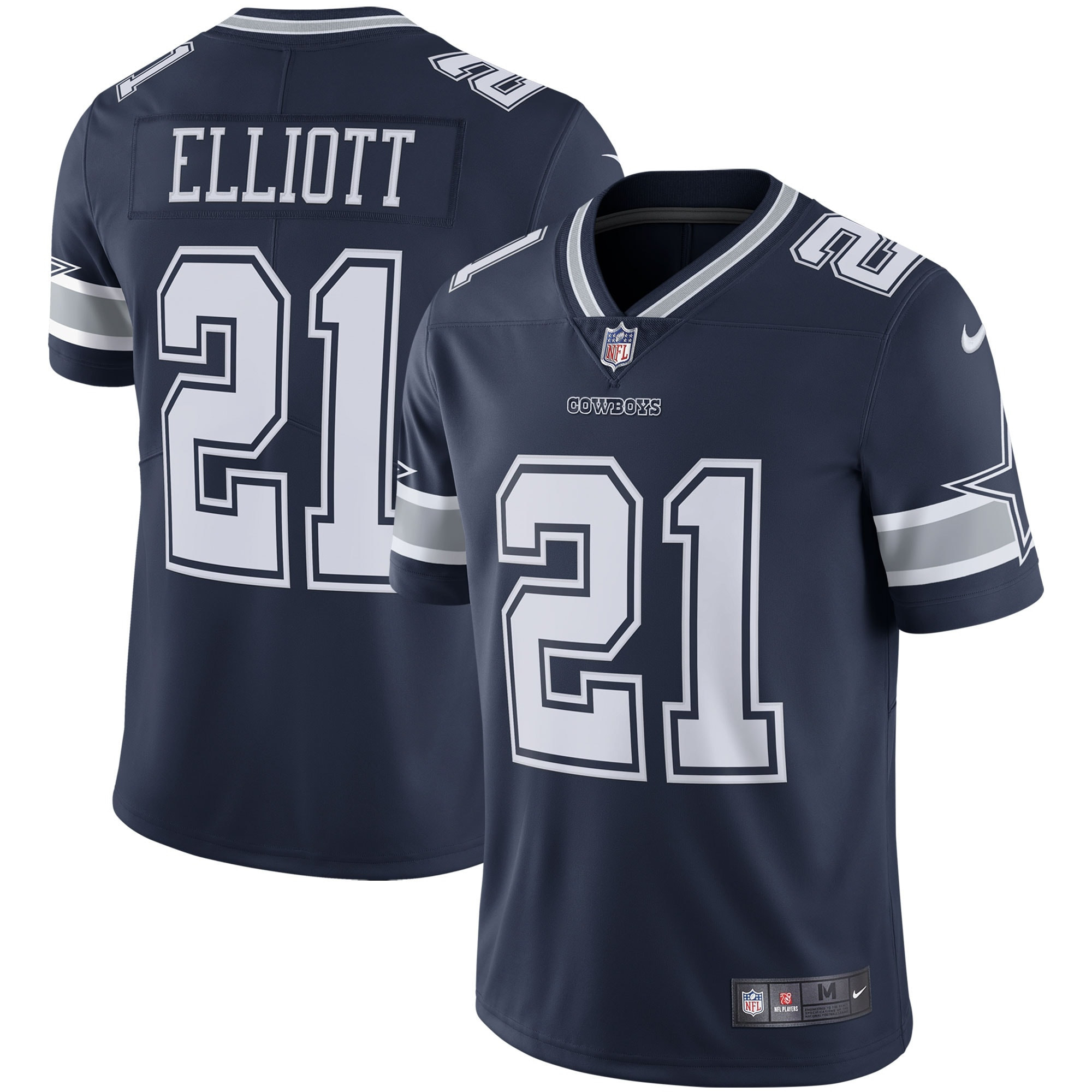 Men's Ezekiel Elliott Dallas Cowboys Navy Jersey - All Stitched