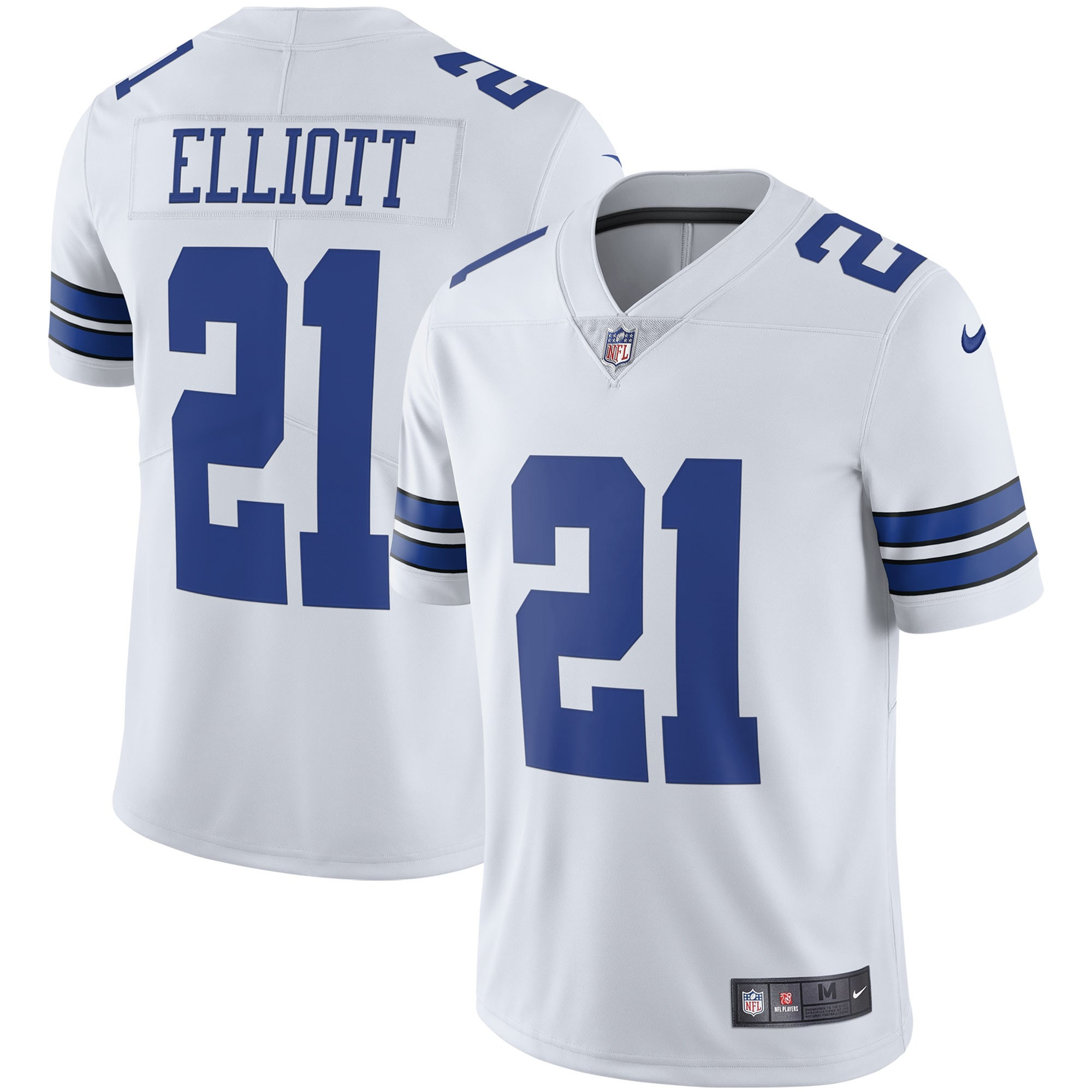 Men's Ezekiel Elliott Dallas Cowboys White Jersey - All Stitched