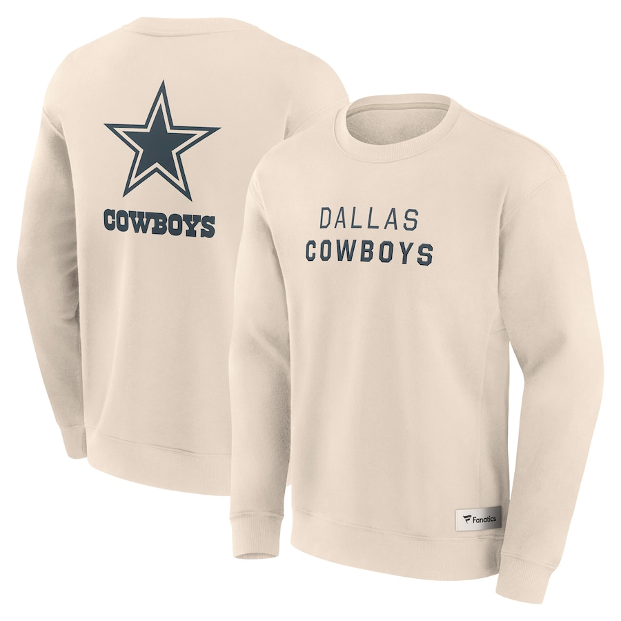 Men's Fanatics Cream Dallas Cowboys Future Ground Pullover Sweatshirt