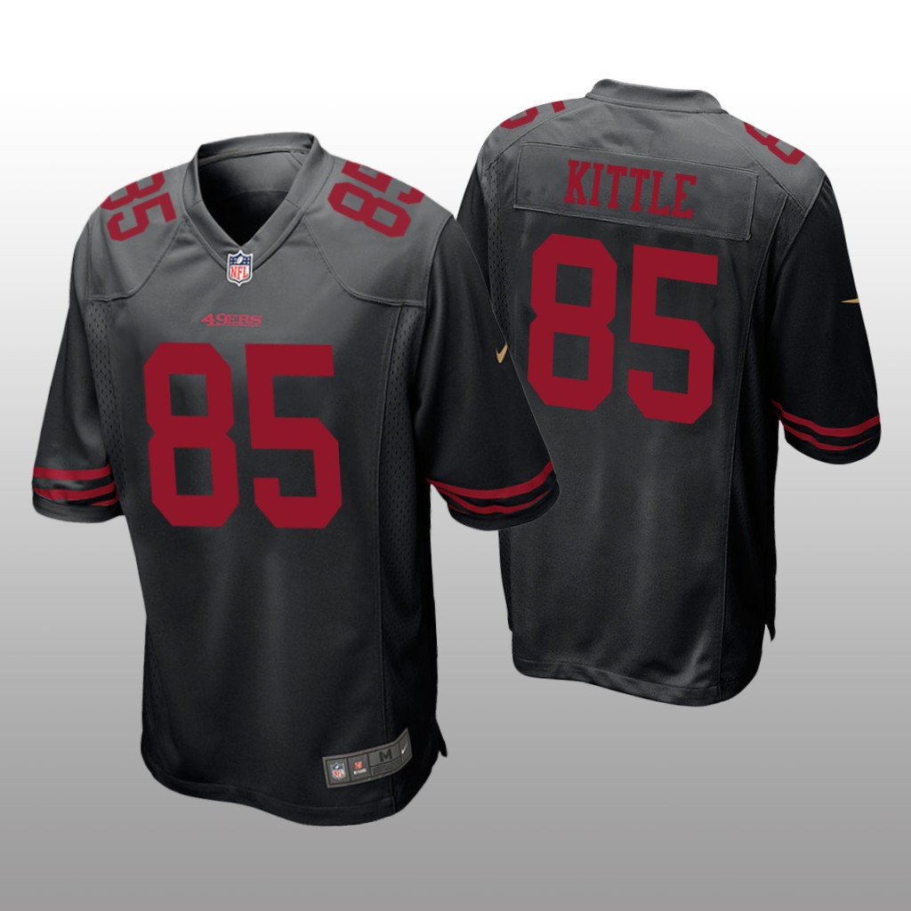 Men's George Kittle San Francisco 49ers Game Black Jersey - All Stitched