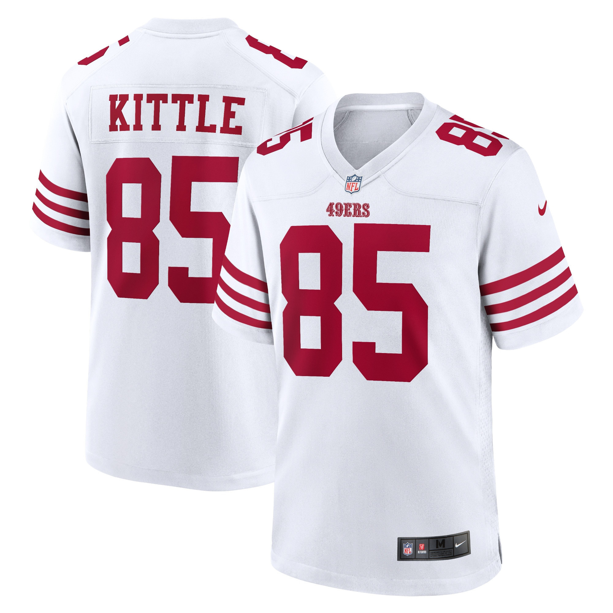 Men's George Kittle San Francisco 49ers Game White Jersey - All Stitched