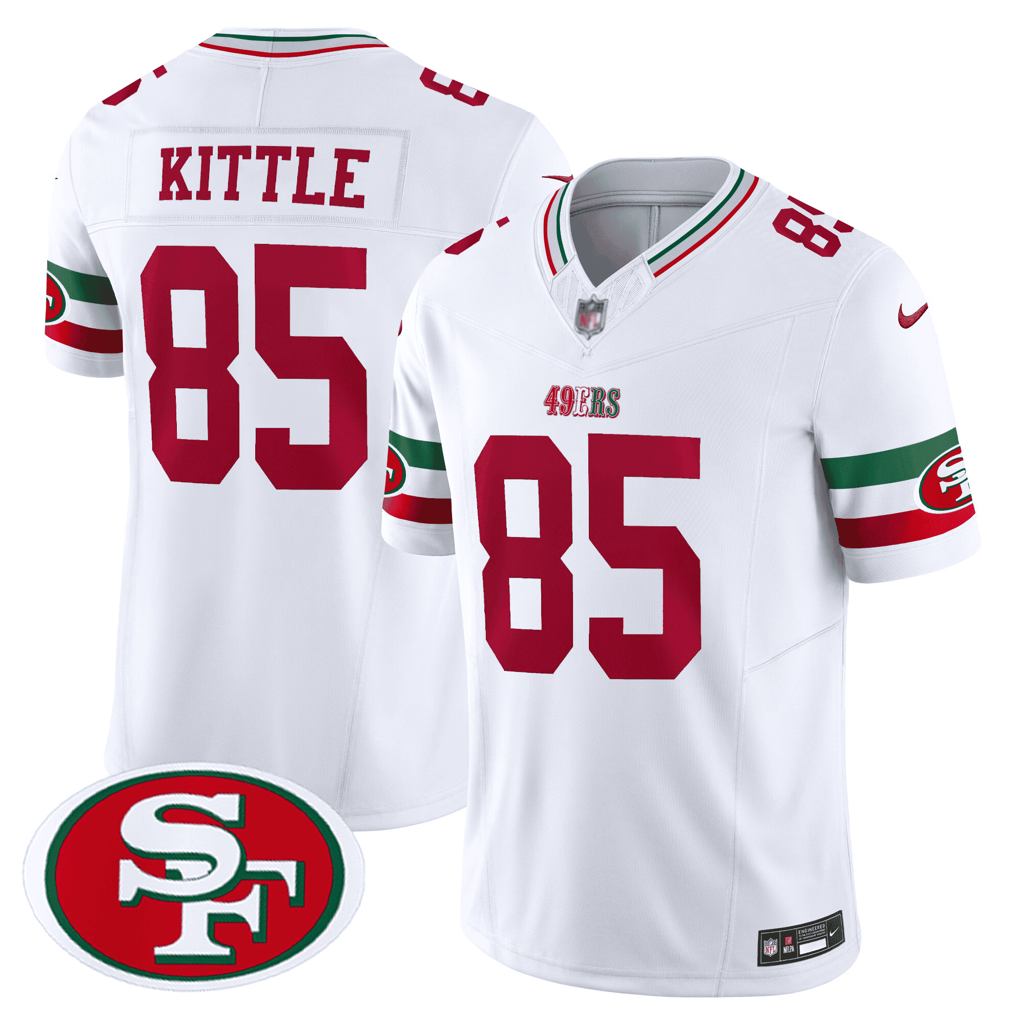 Men's George Kittle San Francisco 49ers Mexico Edition Limited White Jersey - All Stitched