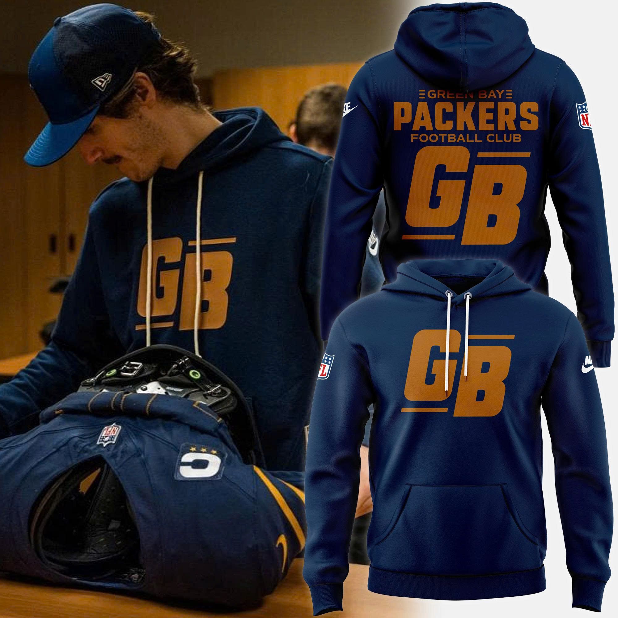Men's Green Bay Packers Nike 1923 Navy Pullover Hoodie