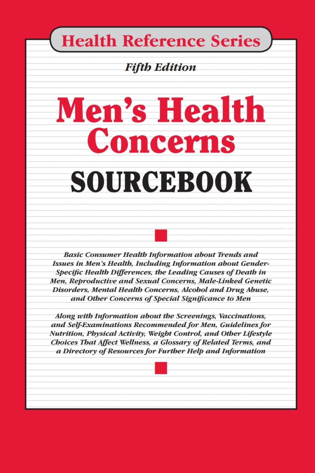 Men's Health Concerns Sourcebook 5th Edition â€“ PDF/EPUB Version Downloadable