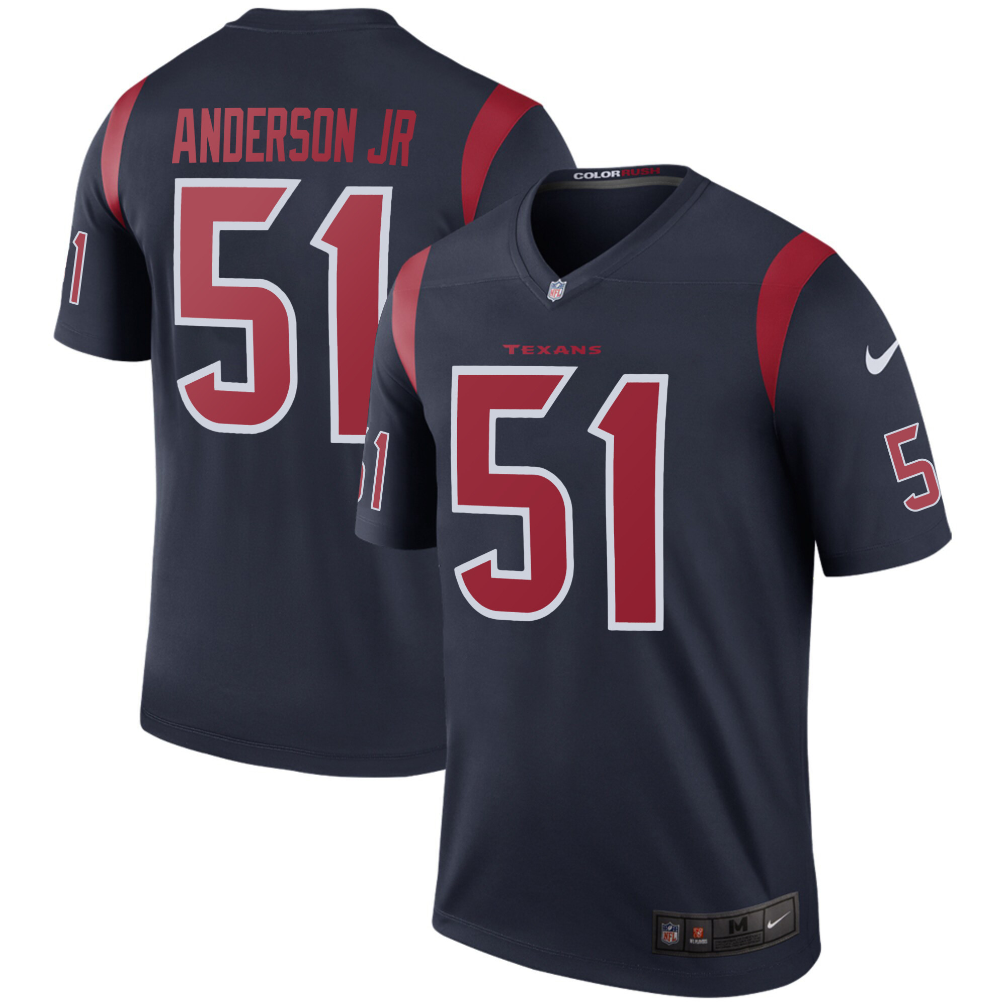 Men's Houston Texans Color Rush Legend Game Will Anderson Jr. Jersey - All Stitched