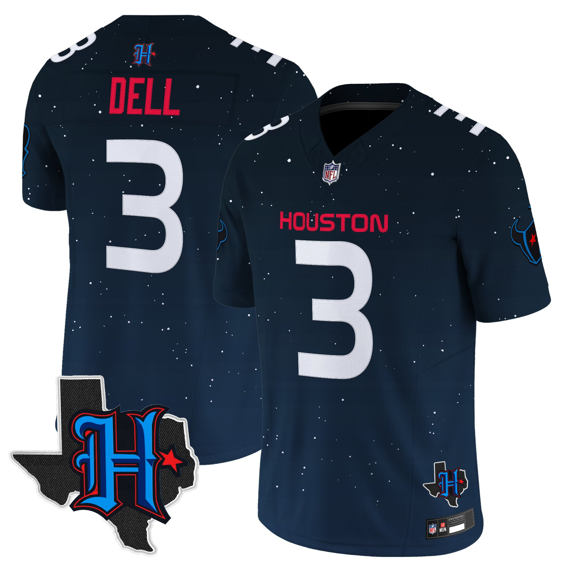 Men's Houston Texans 'Space City Edition' Vapor Limited Tank Dell Jersey - All Stitched