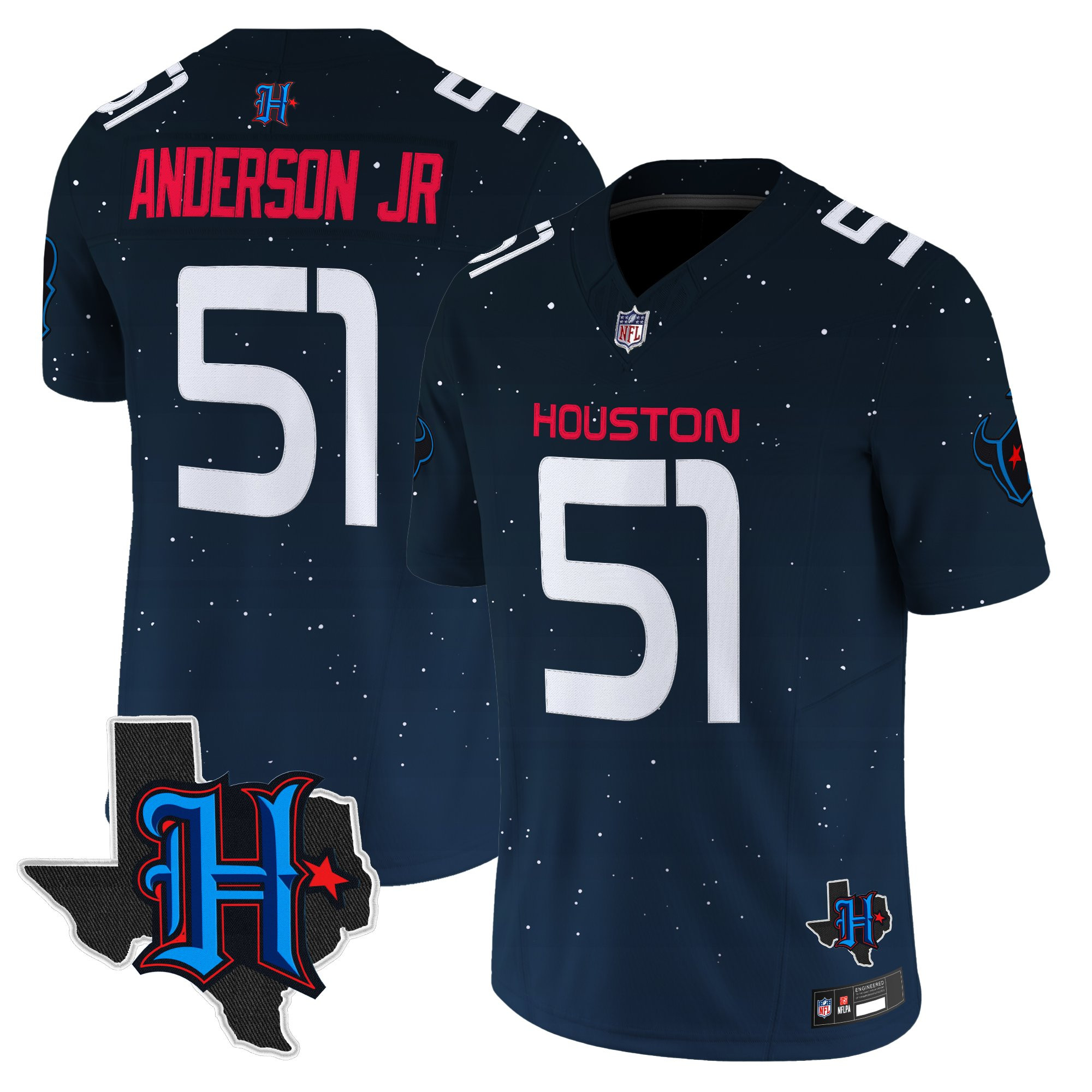 Men's Houston Texans 'Space City Edition' Vapor Limited Will Anderson Jr. Jersey - All Stitched