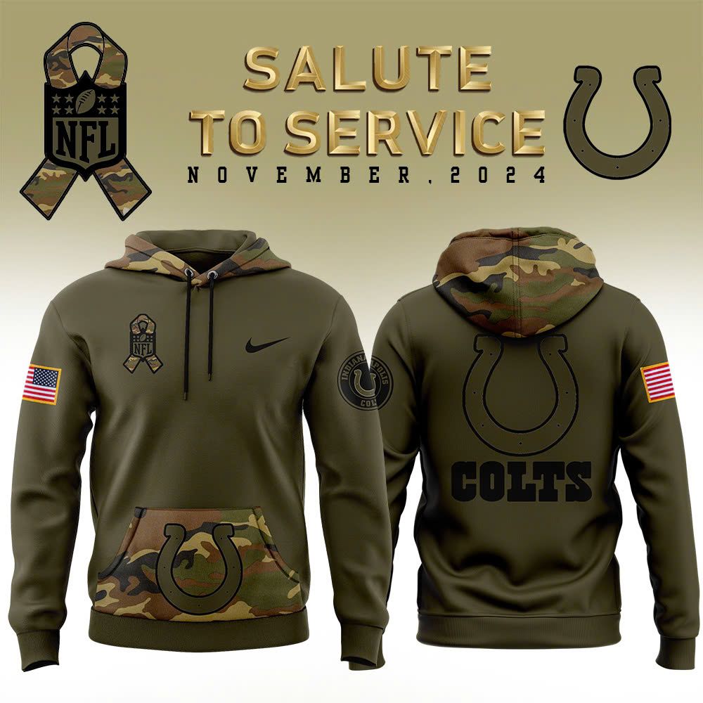 Men's Indianapolis Colts Nike Camo Salute Service Fan Hoodie