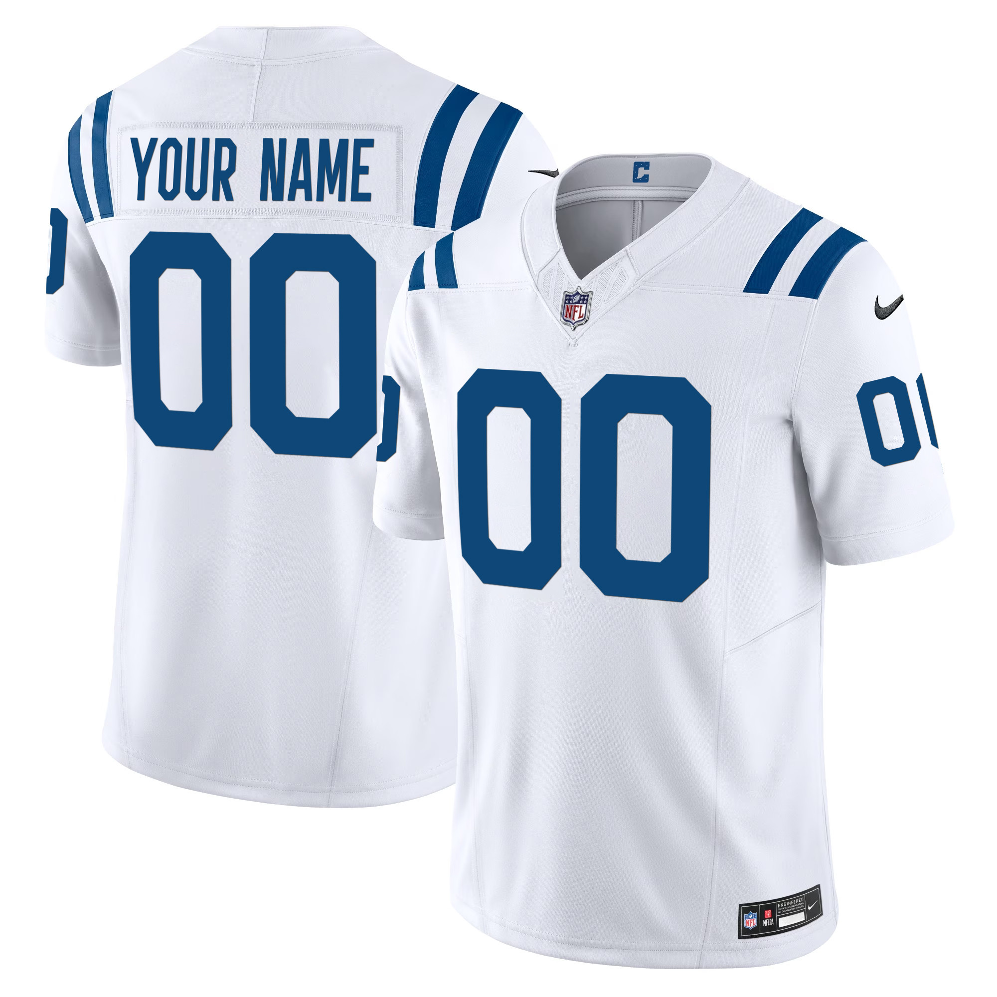 Men's Indianapolis Colts Vapor Limited Custom White Jersey - All Stitched