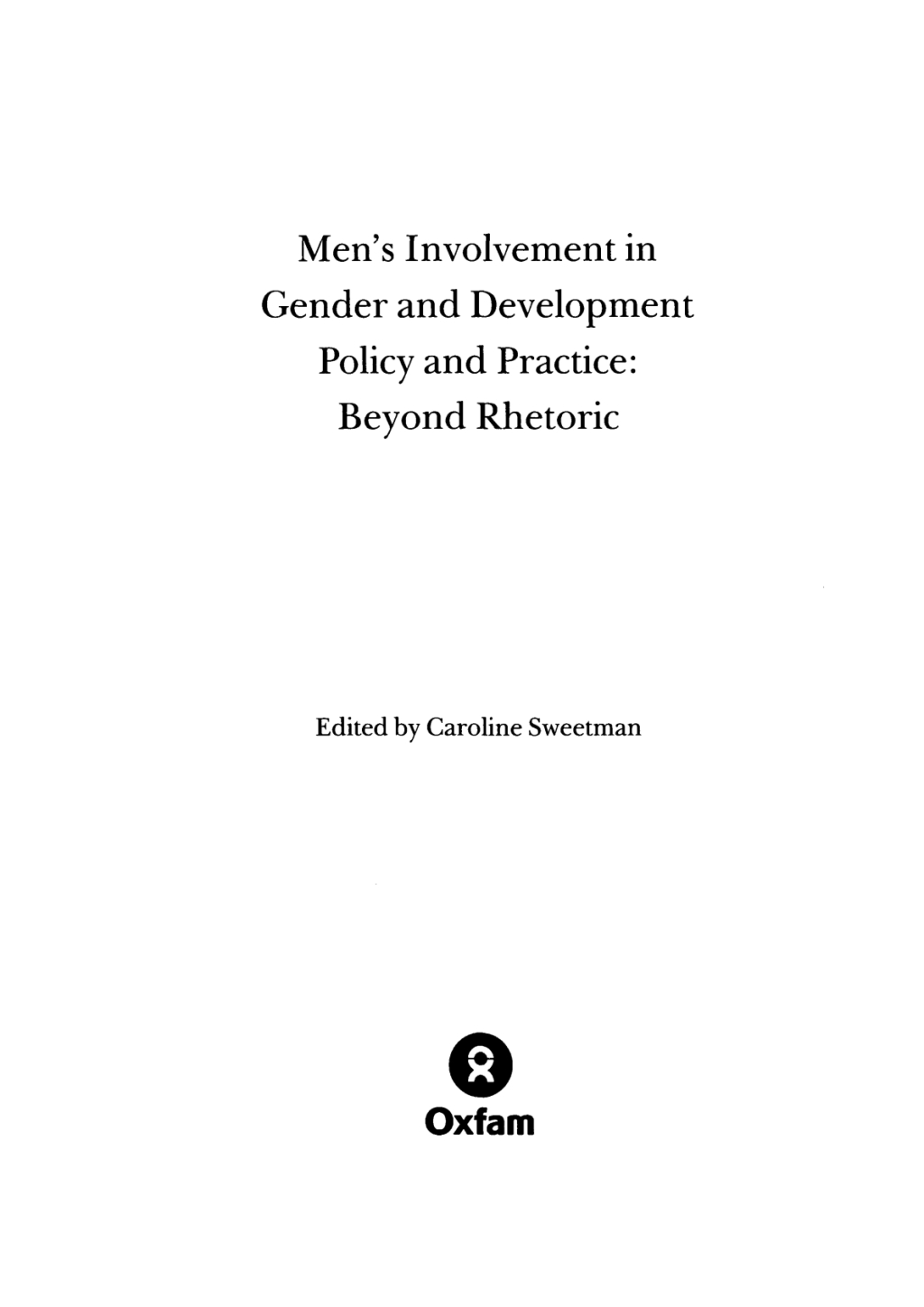 Men's Involvement in Gender and Development Policy and Practice  â€“ PDF/EPUB Version Downloadable