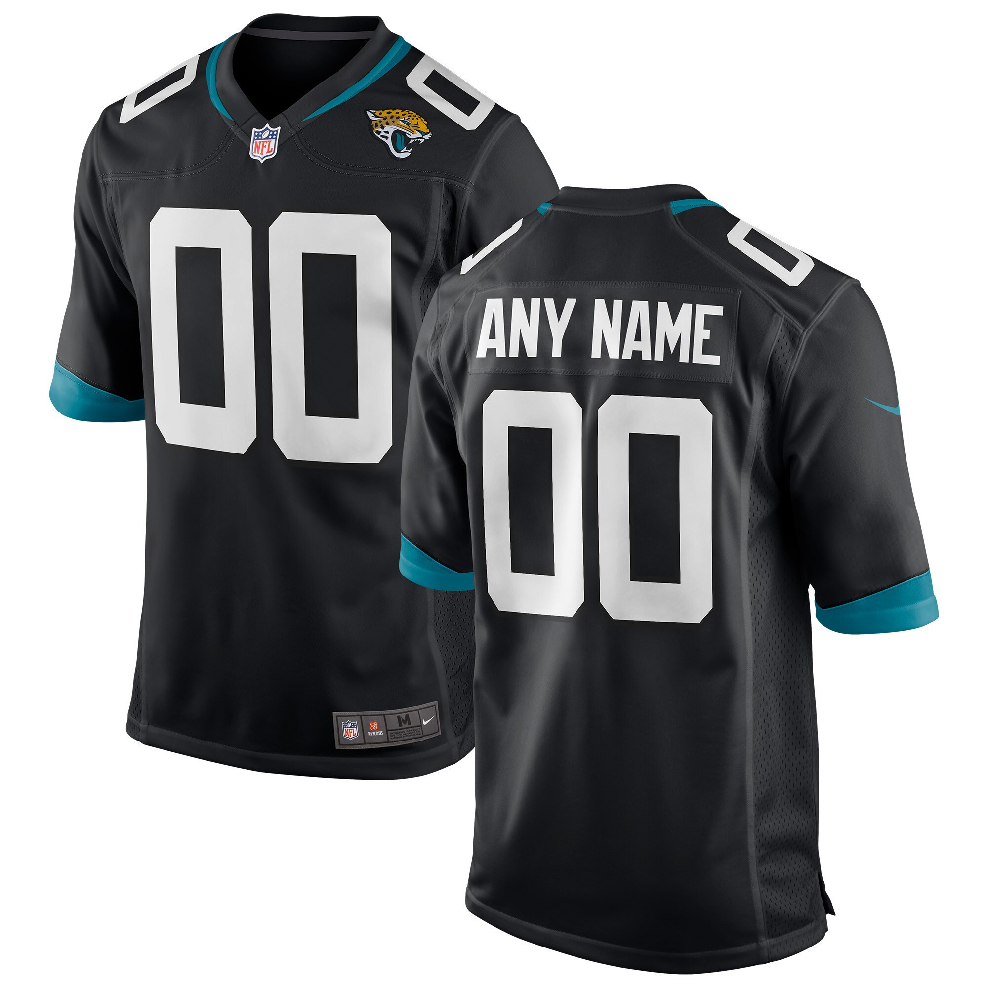 Men's Jacksonville Jaguars Custom Black Jersey - All Stitched