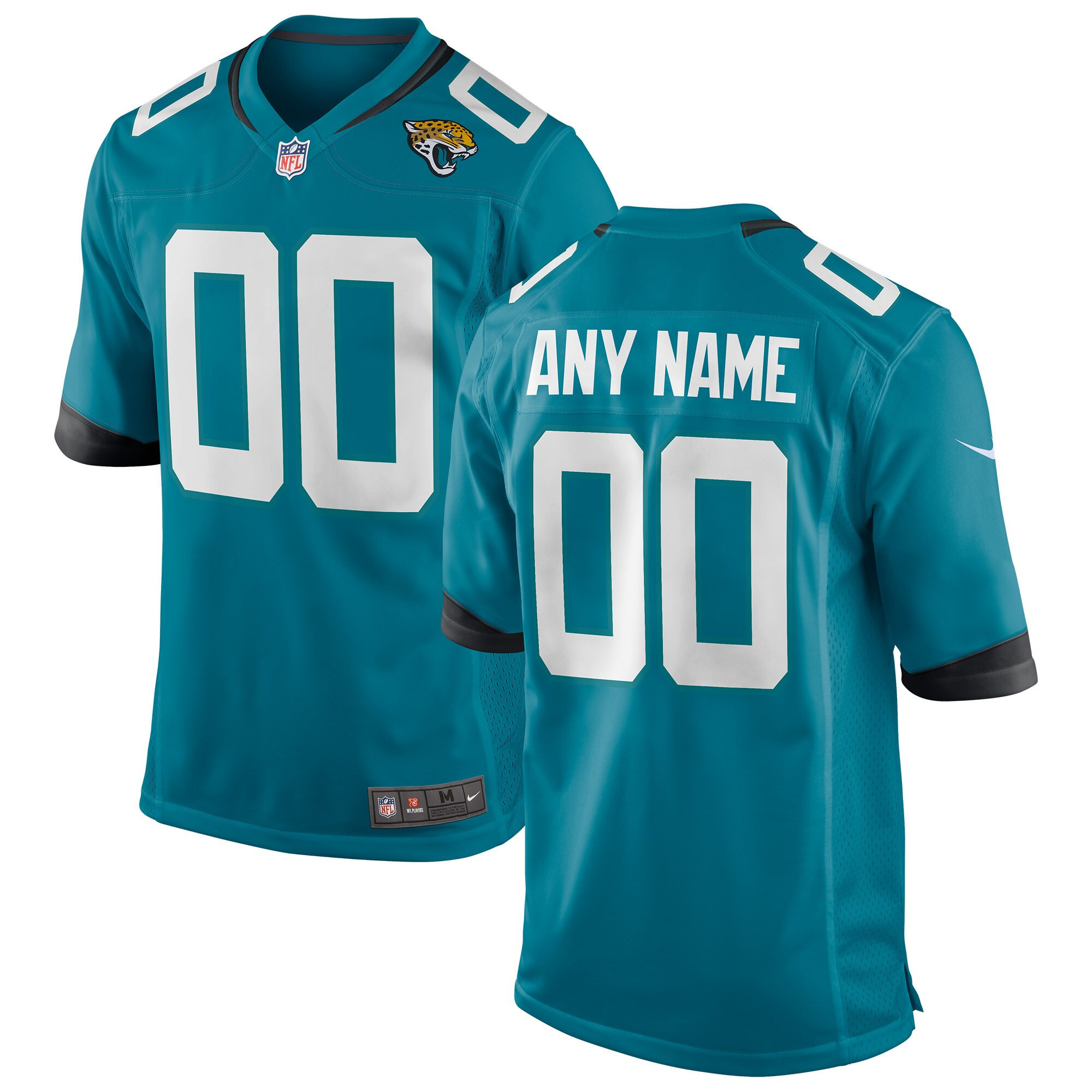 Men's Jacksonville Jaguars Custom Blue Jersey - All Stitched