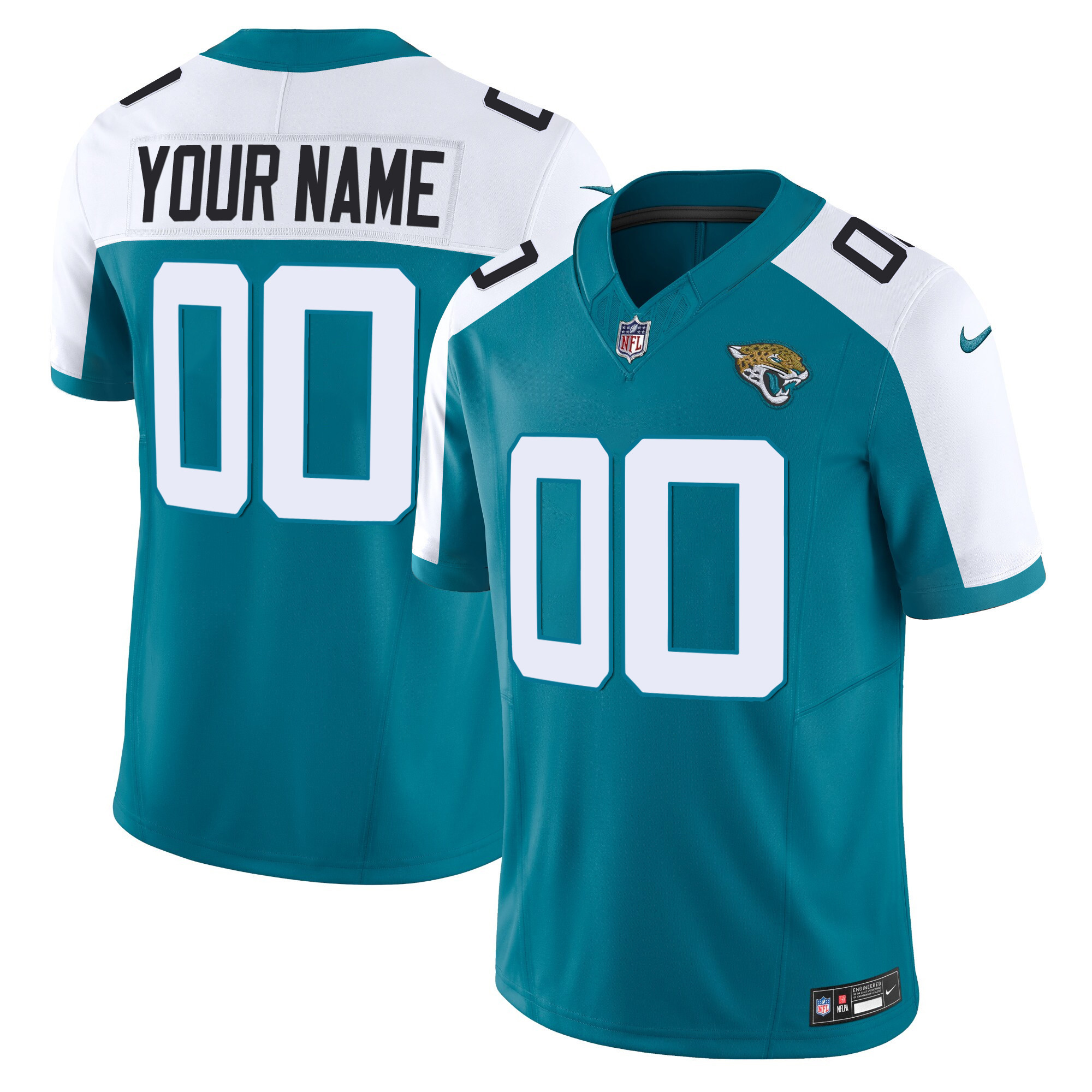 Men's Jacksonville Jaguars Vapor Limited Custom Alternate Jersey - All Stitched