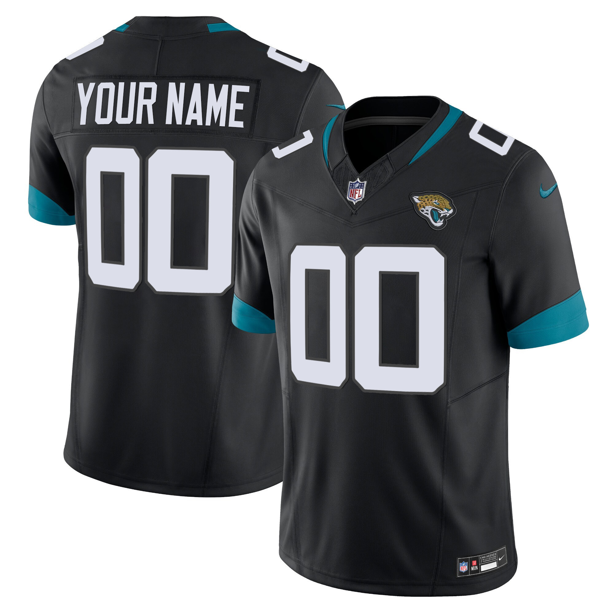 Men's Jacksonville Jaguars Vapor Limited Custom Black Jersey - All Stitched