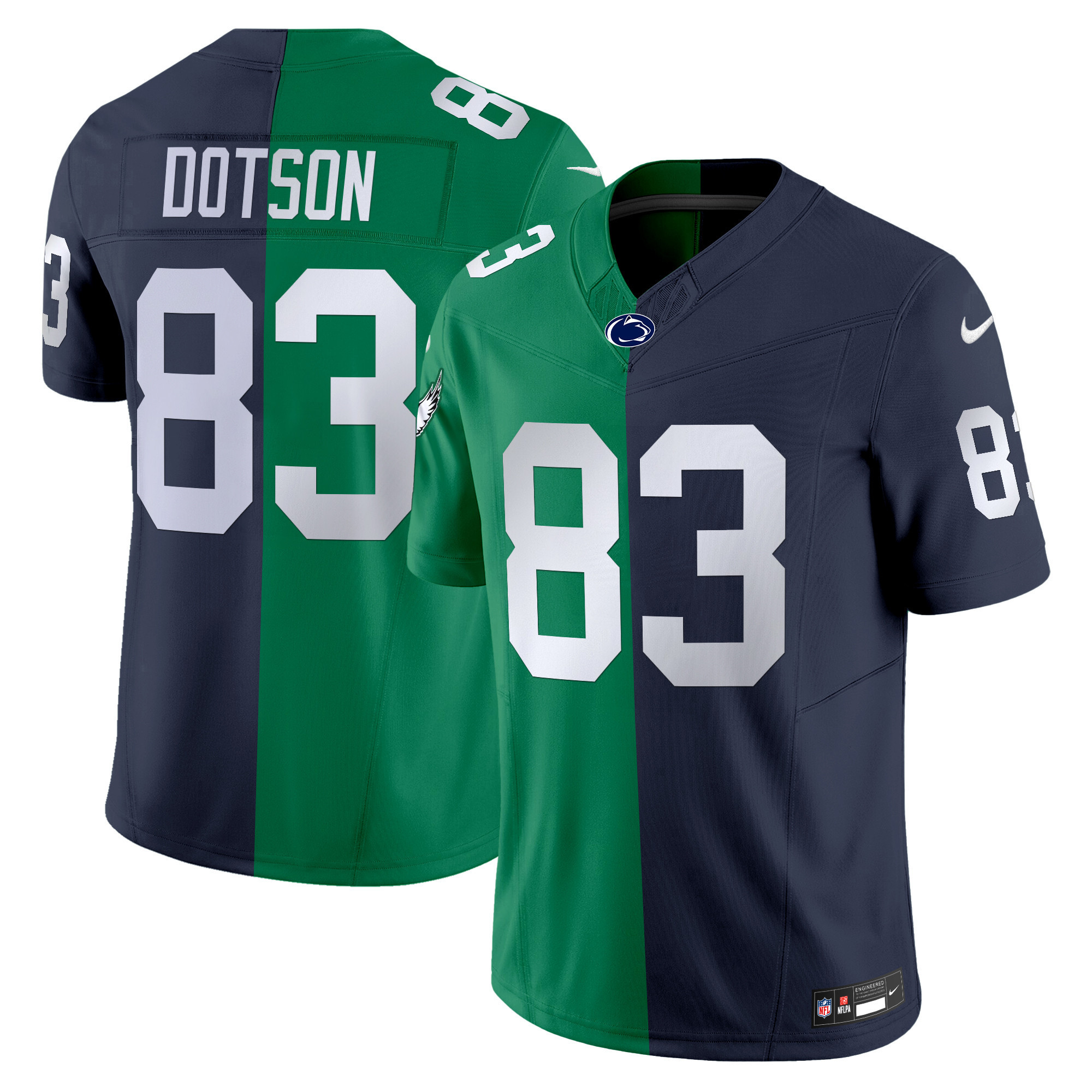 Men's Jahan Dotson Split Philadelphia Eagles & College Football Vapor Limited Jahan Dotson Jersey - All Stitched