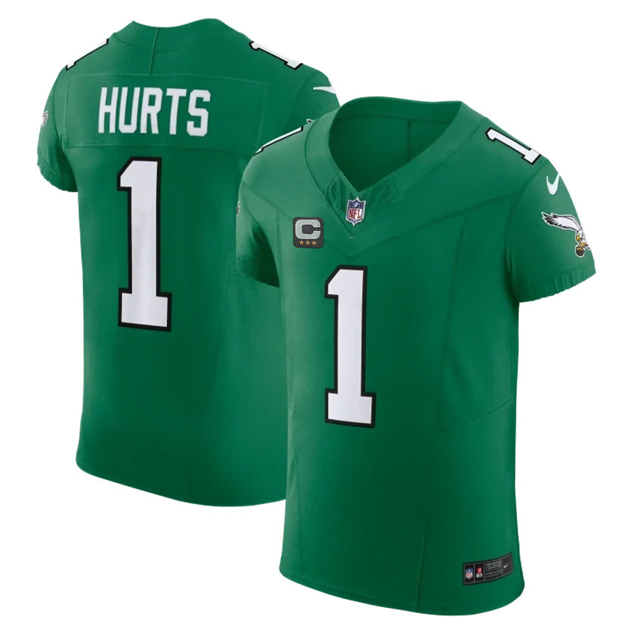 Men's Jalen Hurts Philadelphia Eagles Kelly Green Vapor Elite Kelly Green Jersey - All Stitched