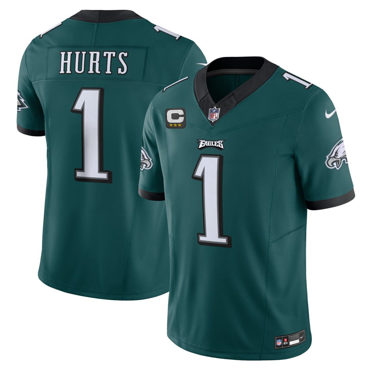 Men's Jalen Hurts Philadelphia Eagles Vapor F.U.S.E. Limited Green Jersey - All Stitched