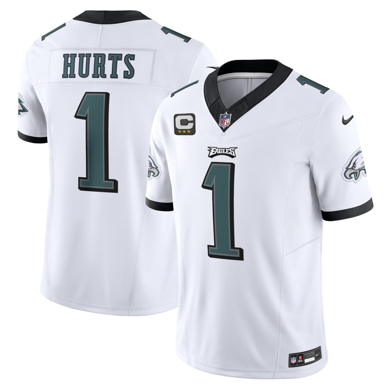 Men's Jalen Hurts Philadelphia Eagles Vapor F.U.S.E. Limited White Jersey - All Stitched