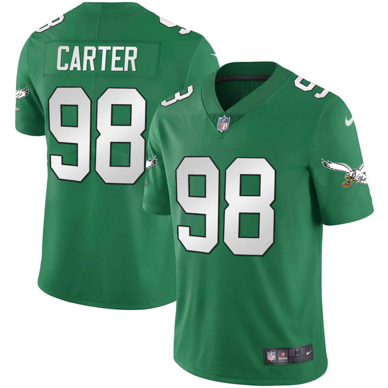 Men's Jaylen Carter Philadelphia Eagles Kelly Green Jesey - All Stitched Kelly Green Jersey - All Stitched