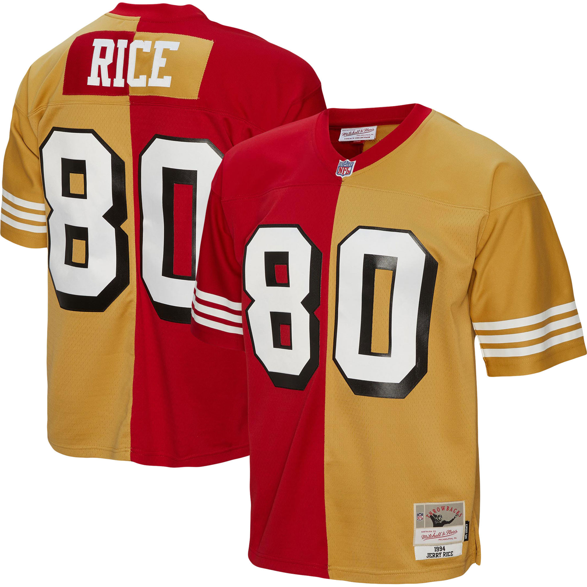 Men's Jerry Rice San Francisco 49ers Split Jersey - All Stitched