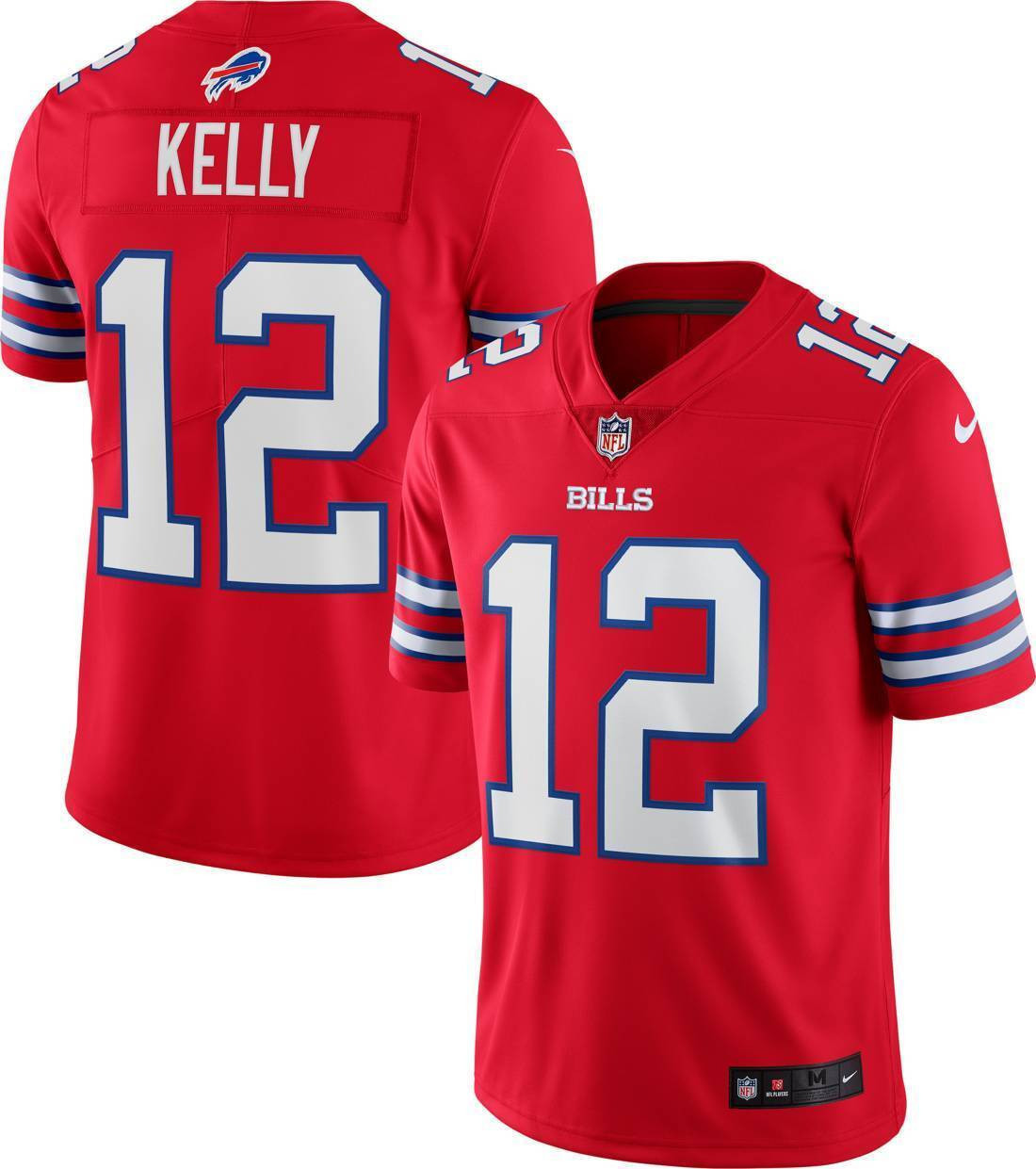 Men's Jim Kelly Buffalo Bills Red Jim Kelly Jersey - All Stitched