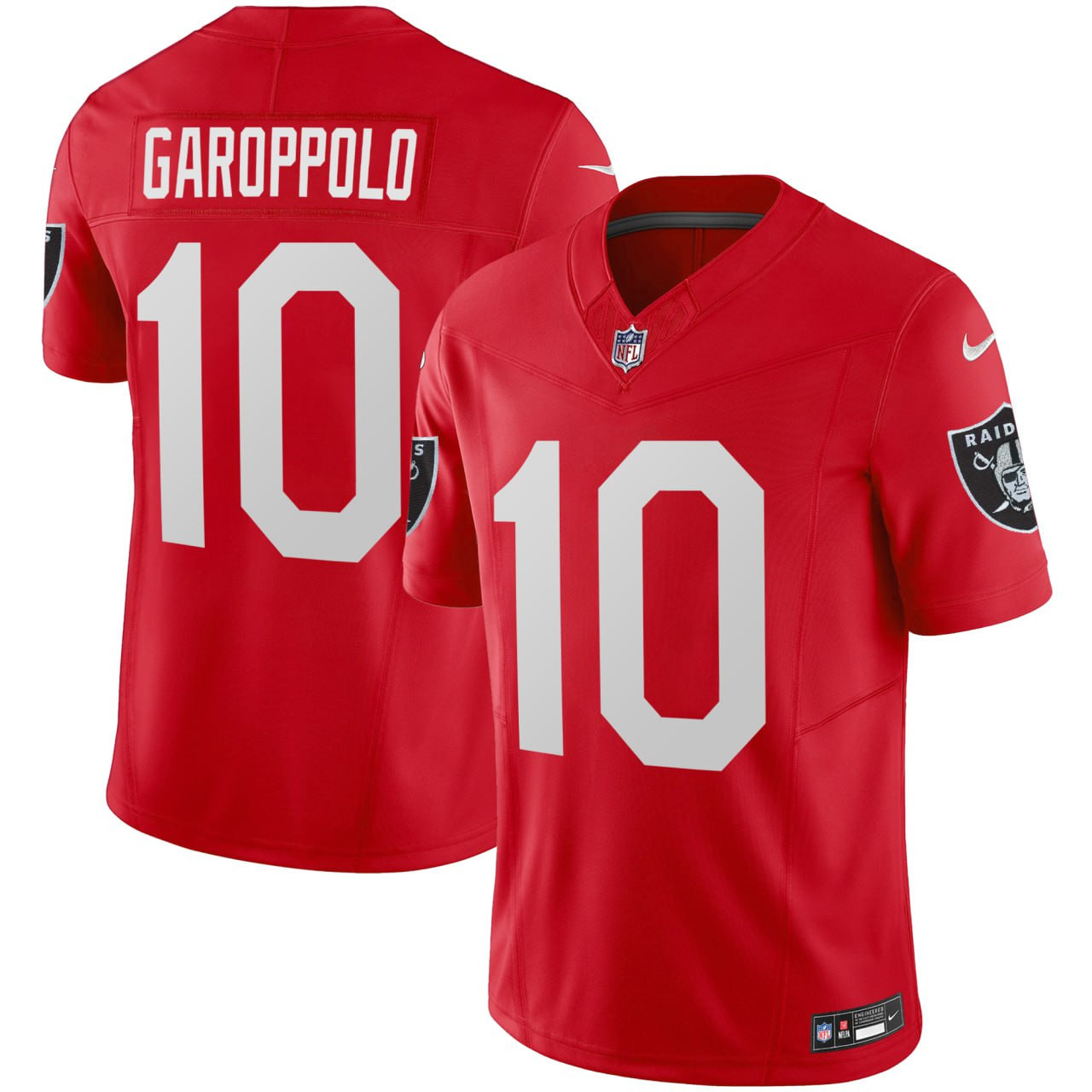 Men's Jimmy Garoppolo Las Vegas Raiders Red Red Jersey - All Stitched
