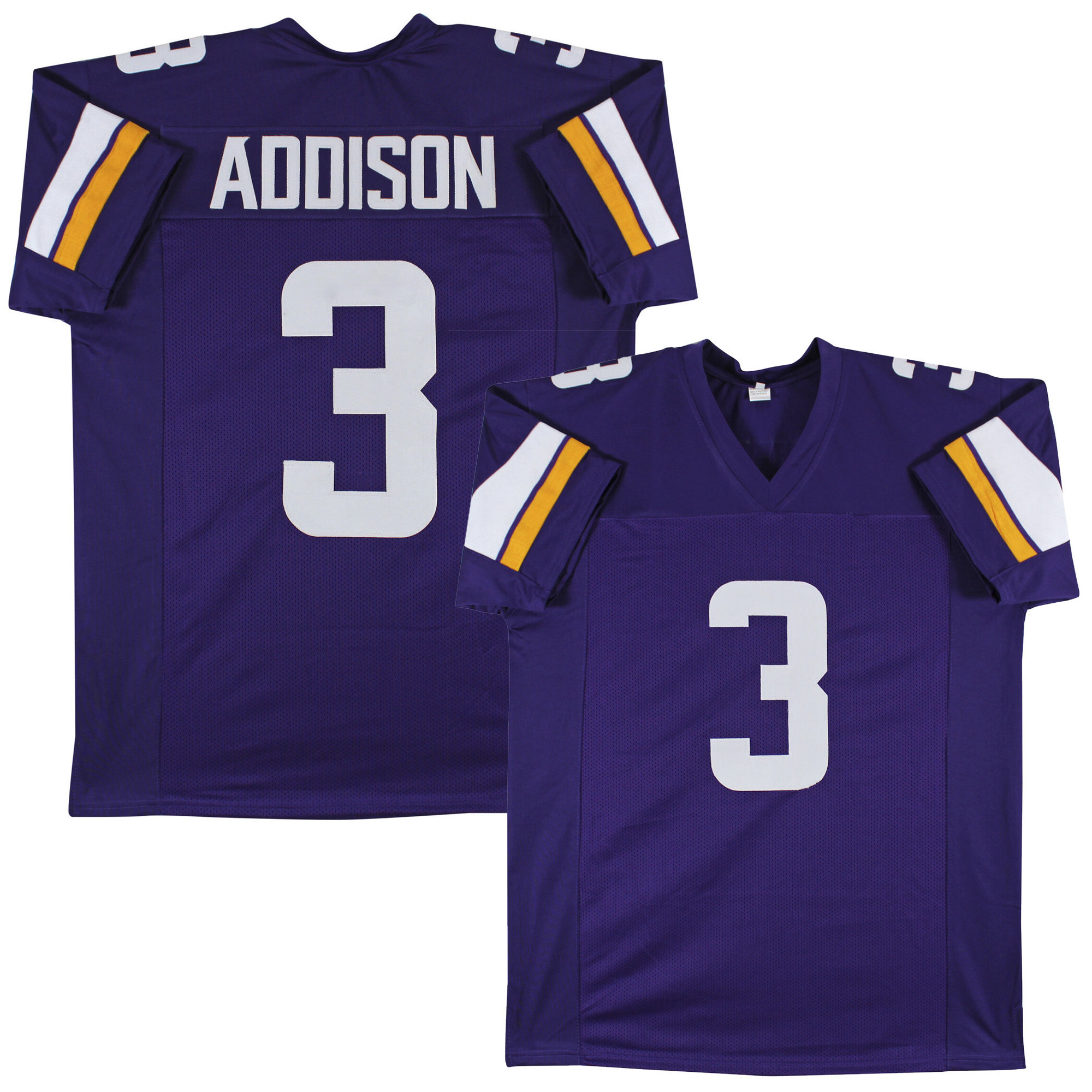 Men's Jordan Addison Minnesota Vikings Purple Pro Style Purple Jersey - All Stitched
