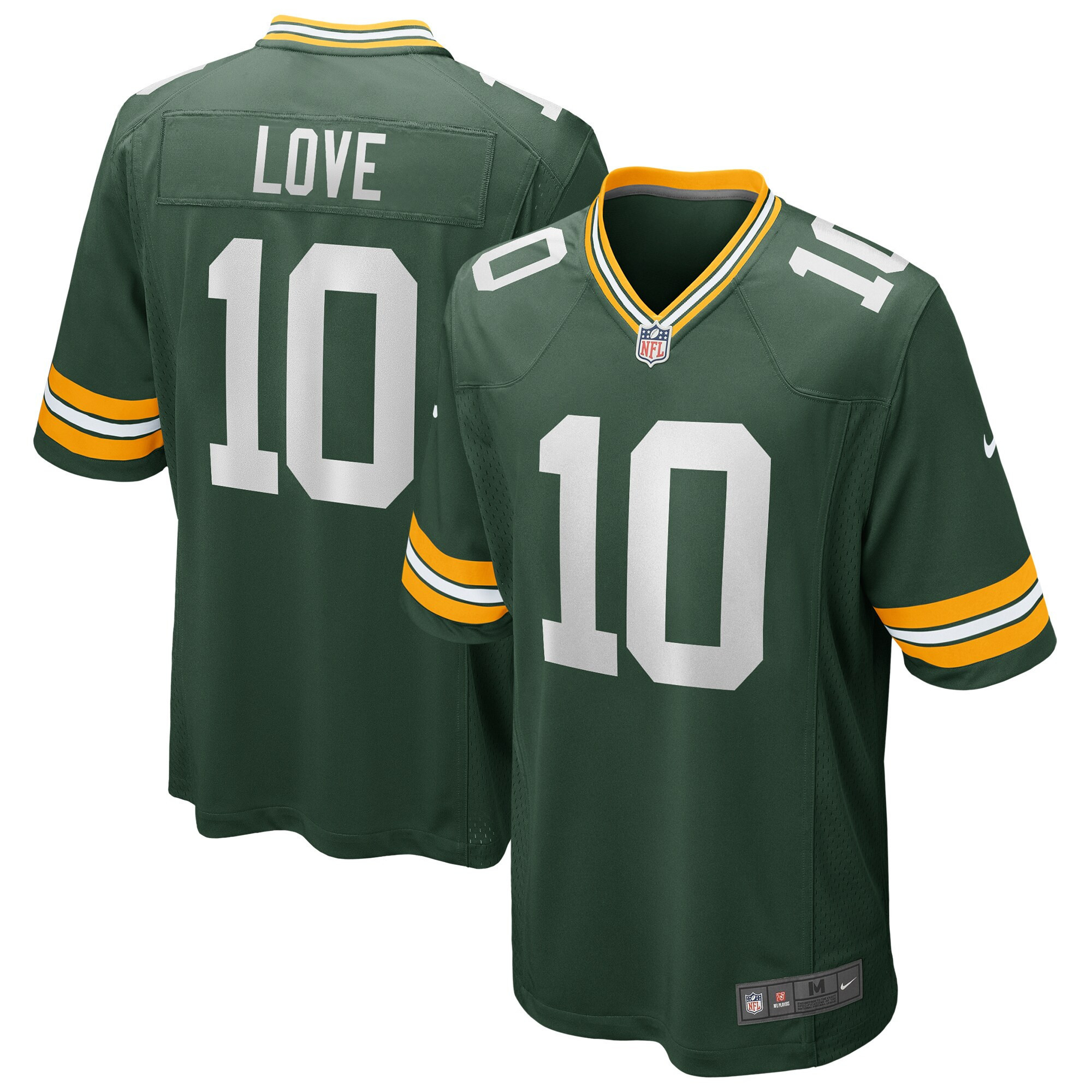 Men's Jordan Love Green Bay Packers Green Green Jersey - All Stitched