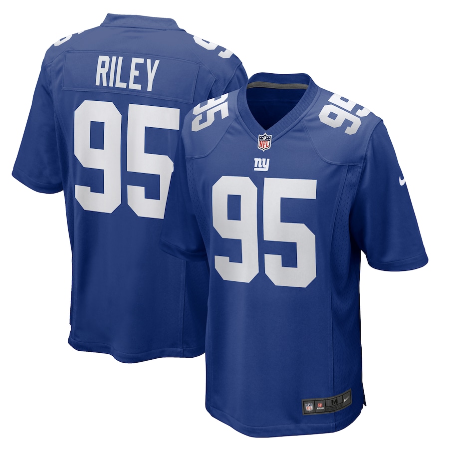 Men's Jordon Riley New York Giants Game Royal Jersey - All Stitched
