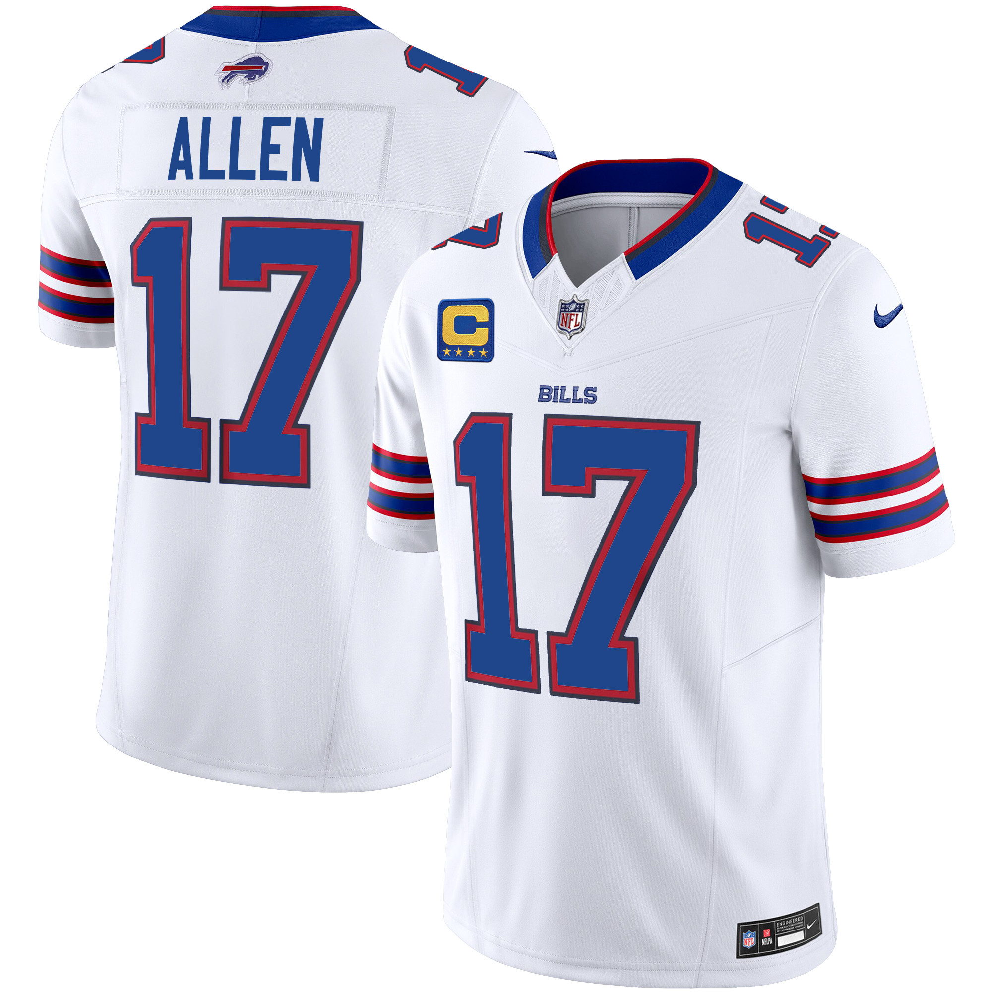 Men's Josh Allen Buffalo Bills Vapor Limited White Jersey - All Stitched