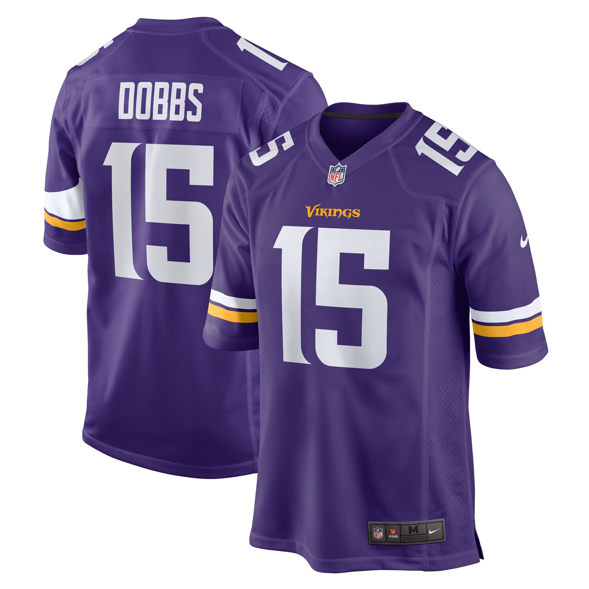Men's Joshua Dobbs Minnesota Vikings Purple Joshua Dobbs Jersey - All Stitched