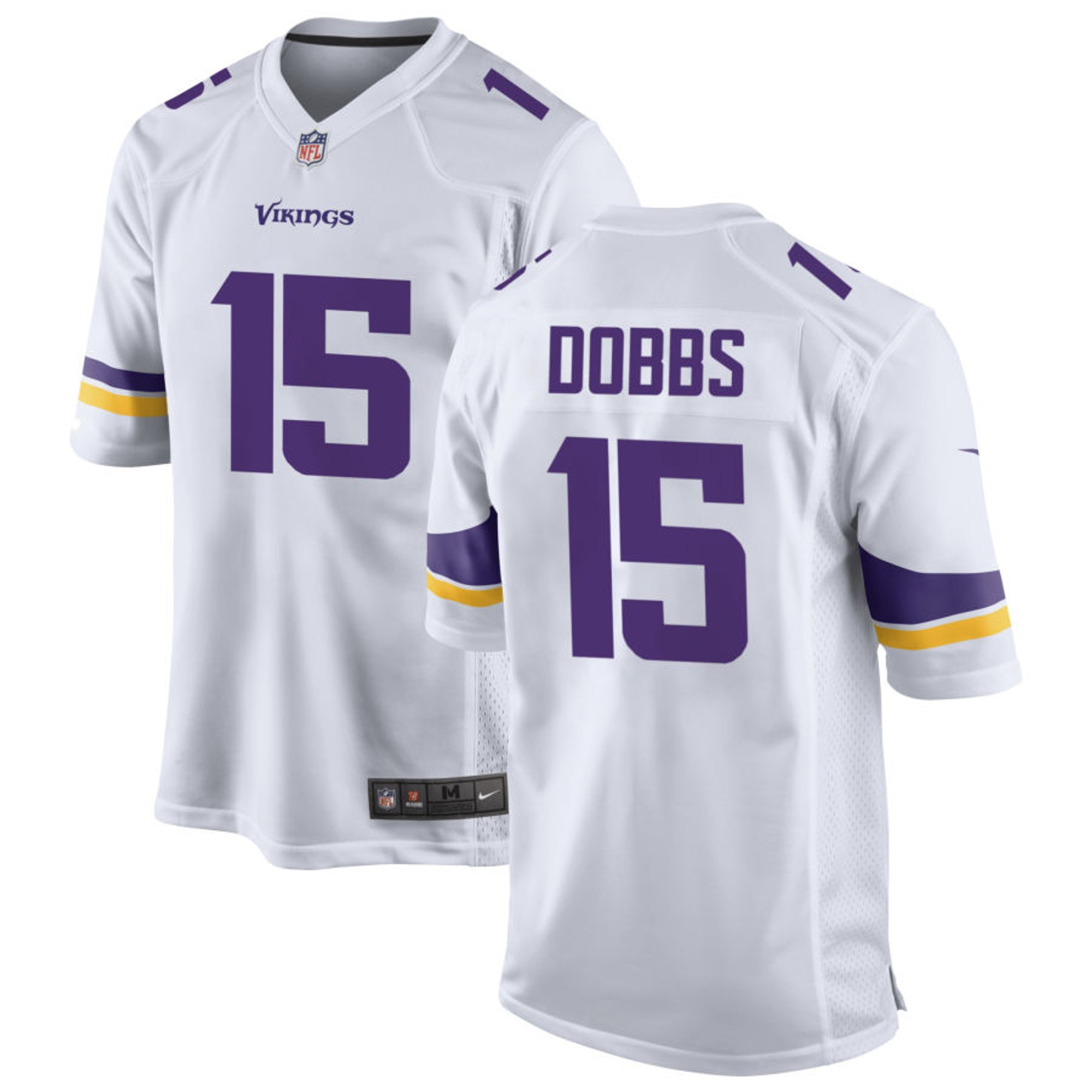 Men's Joshua Dobbs Minnesota Vikings White Joshua Dobbs Jersey - All Stitched