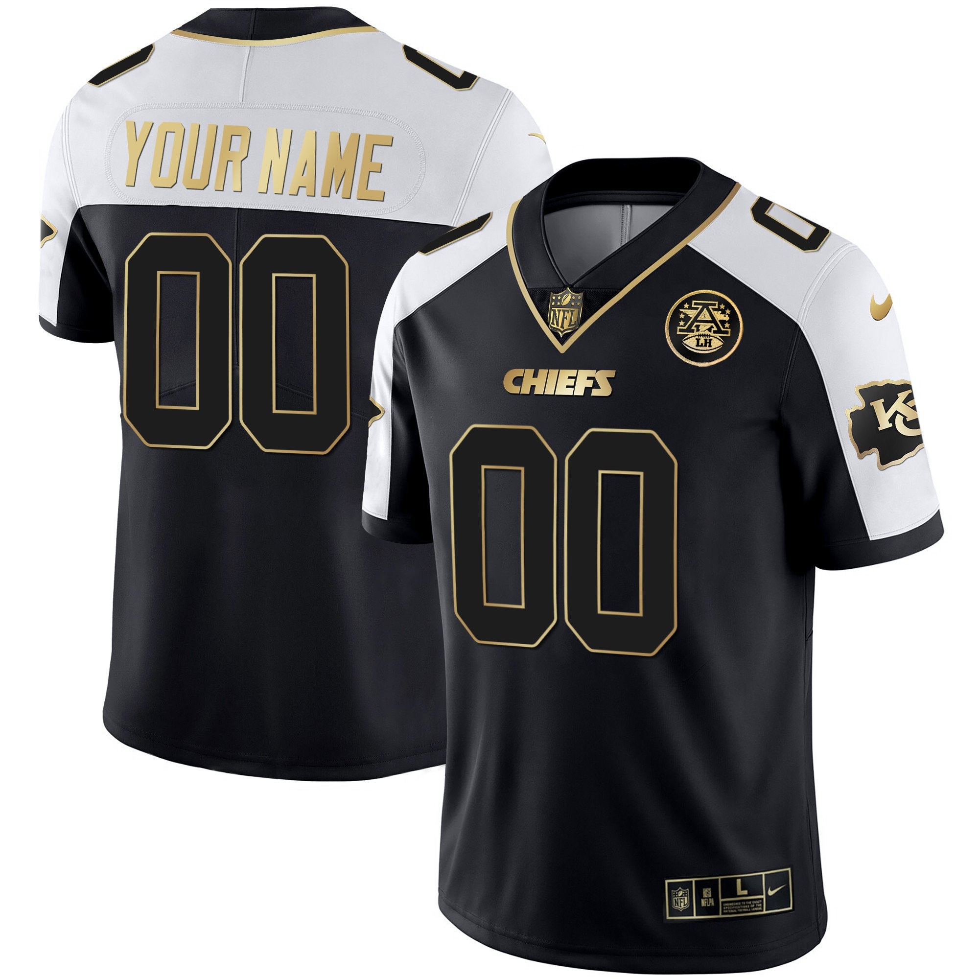 Men's Kansas City Chiefs Custom Name & Number Alternate Jersey - All Stitched