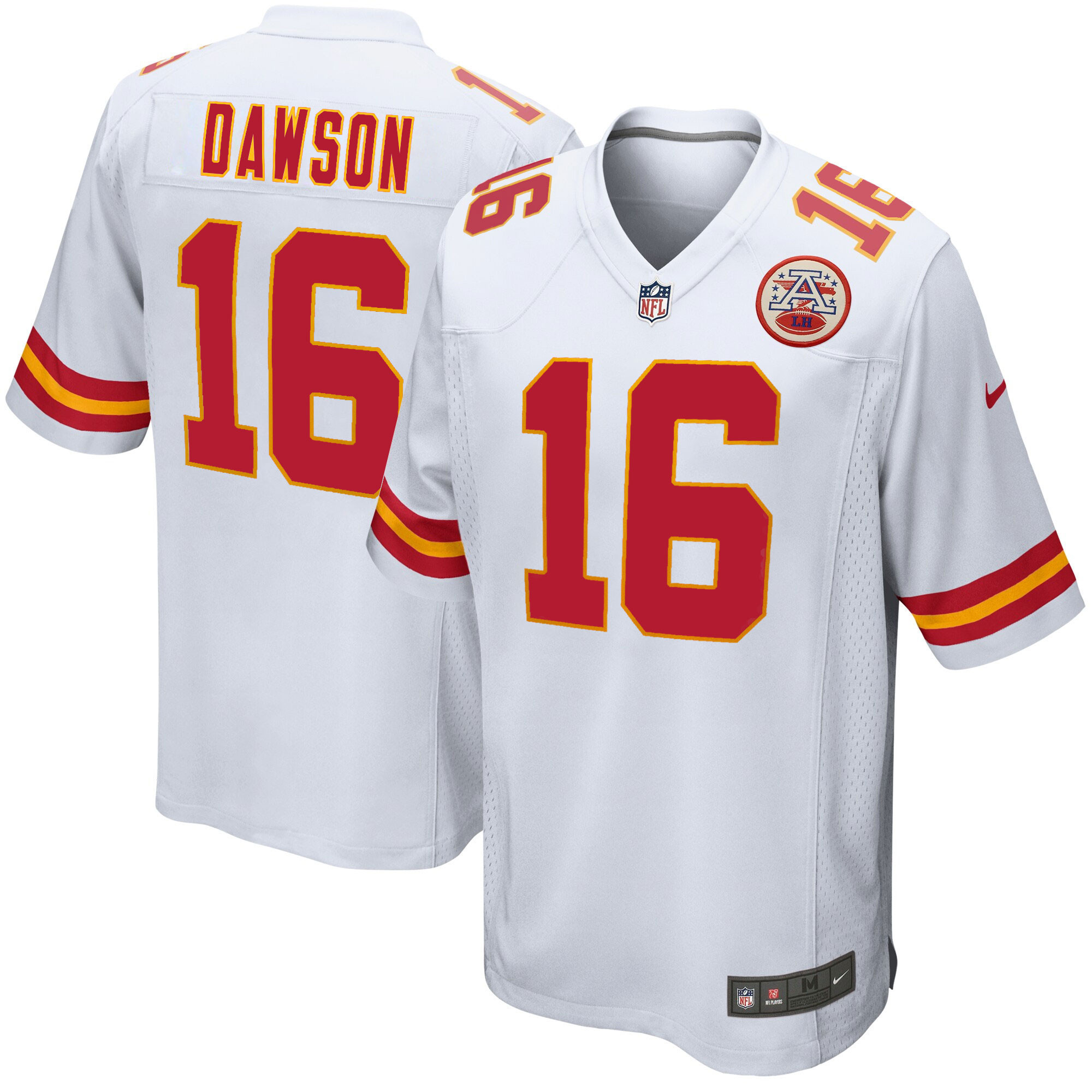 Men's Kansas City Chiefs Len Dawson Red Game Retired Player - All Stitched Game Player White Jersey - All Stitched