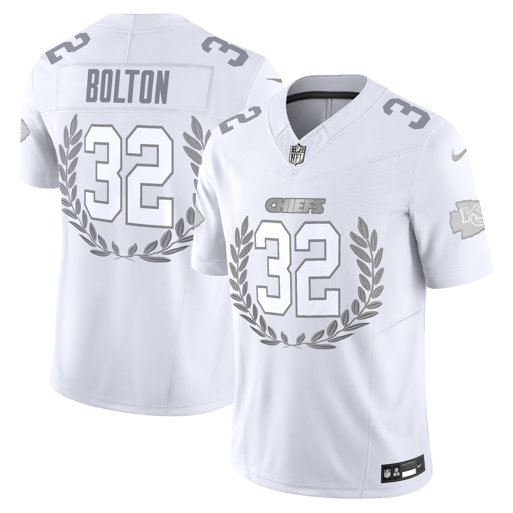 Men's Kansas City Chiefs Platinum MVP Vapor Limited Nick Bolton Jersey - All Stitched